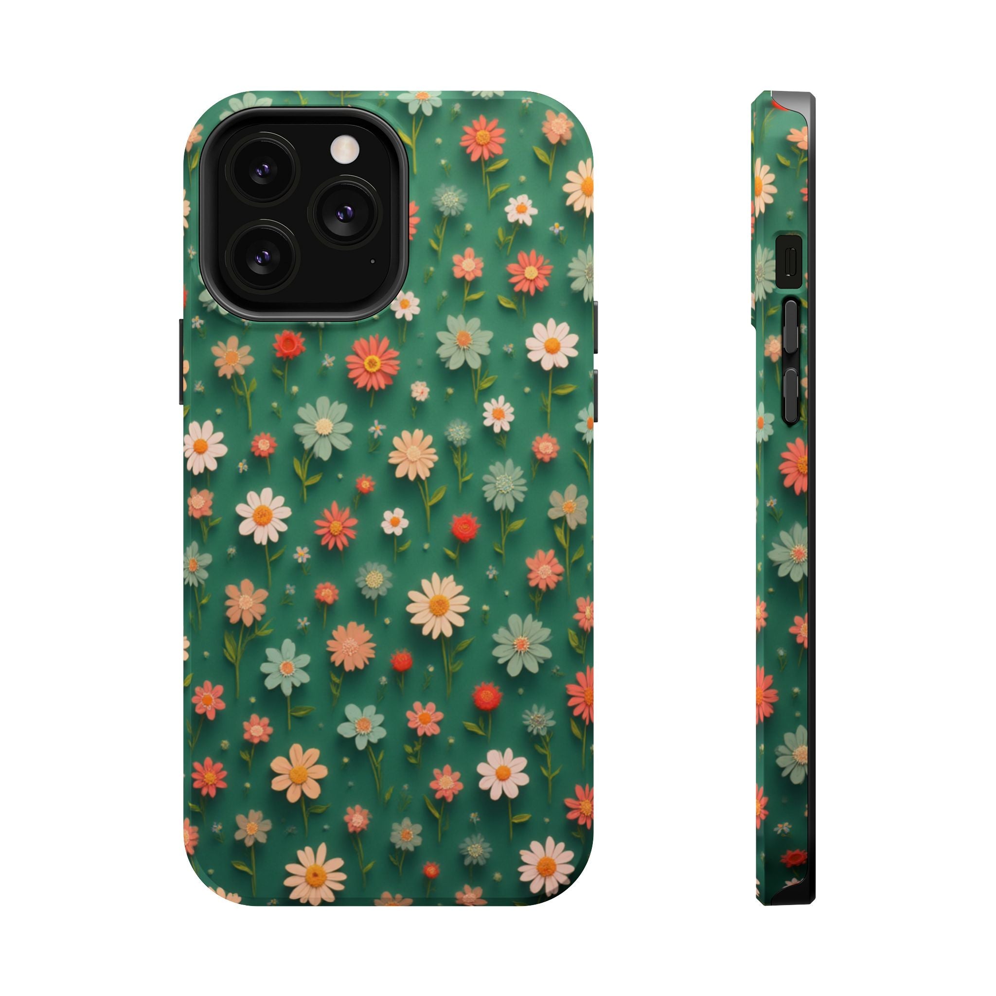 Floral Daisy Magnetic Impact-Resistant Phone Case