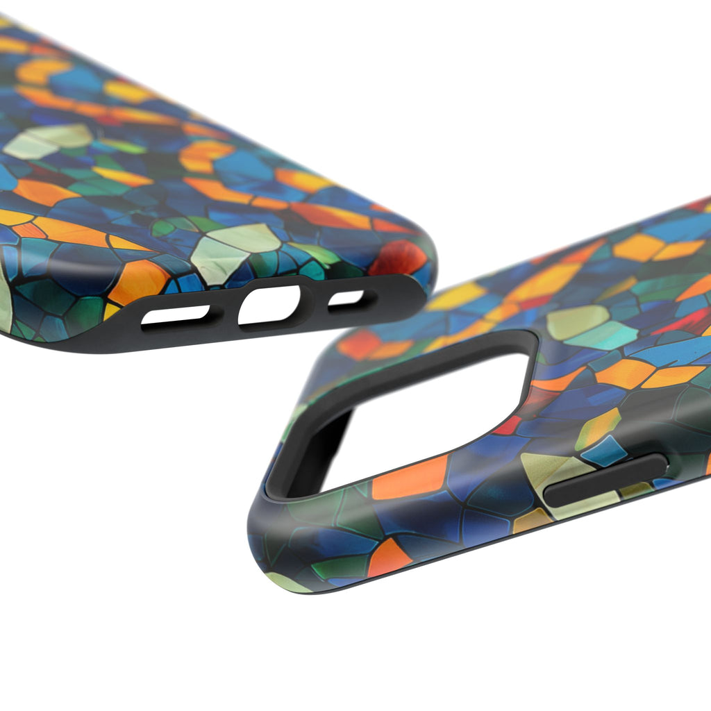 Stained Glass Mosaic Magnetic Impact Phone Case — Durable Protective Cover