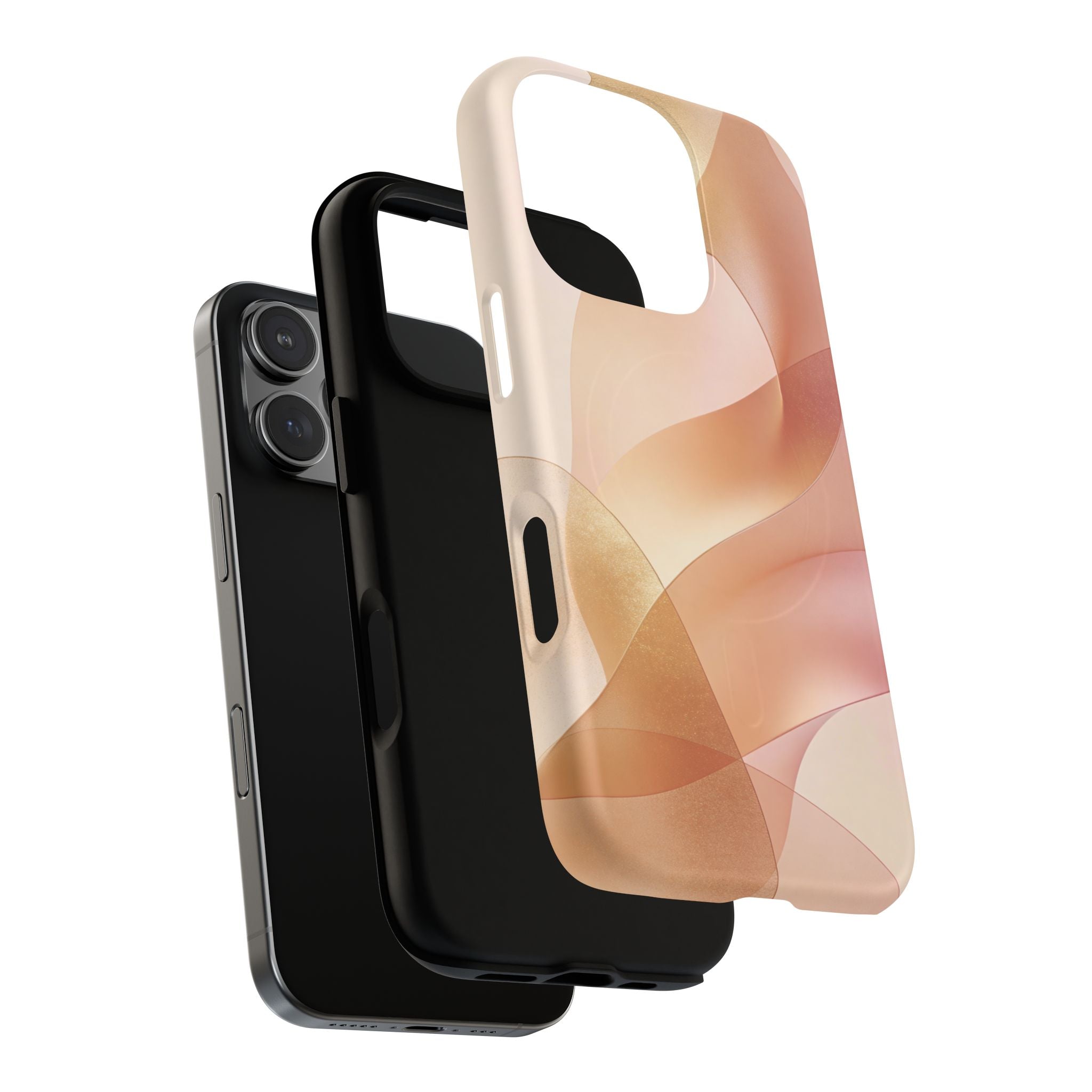 Magnetic Tough Phone Case — Abstract Peach Wave Armor