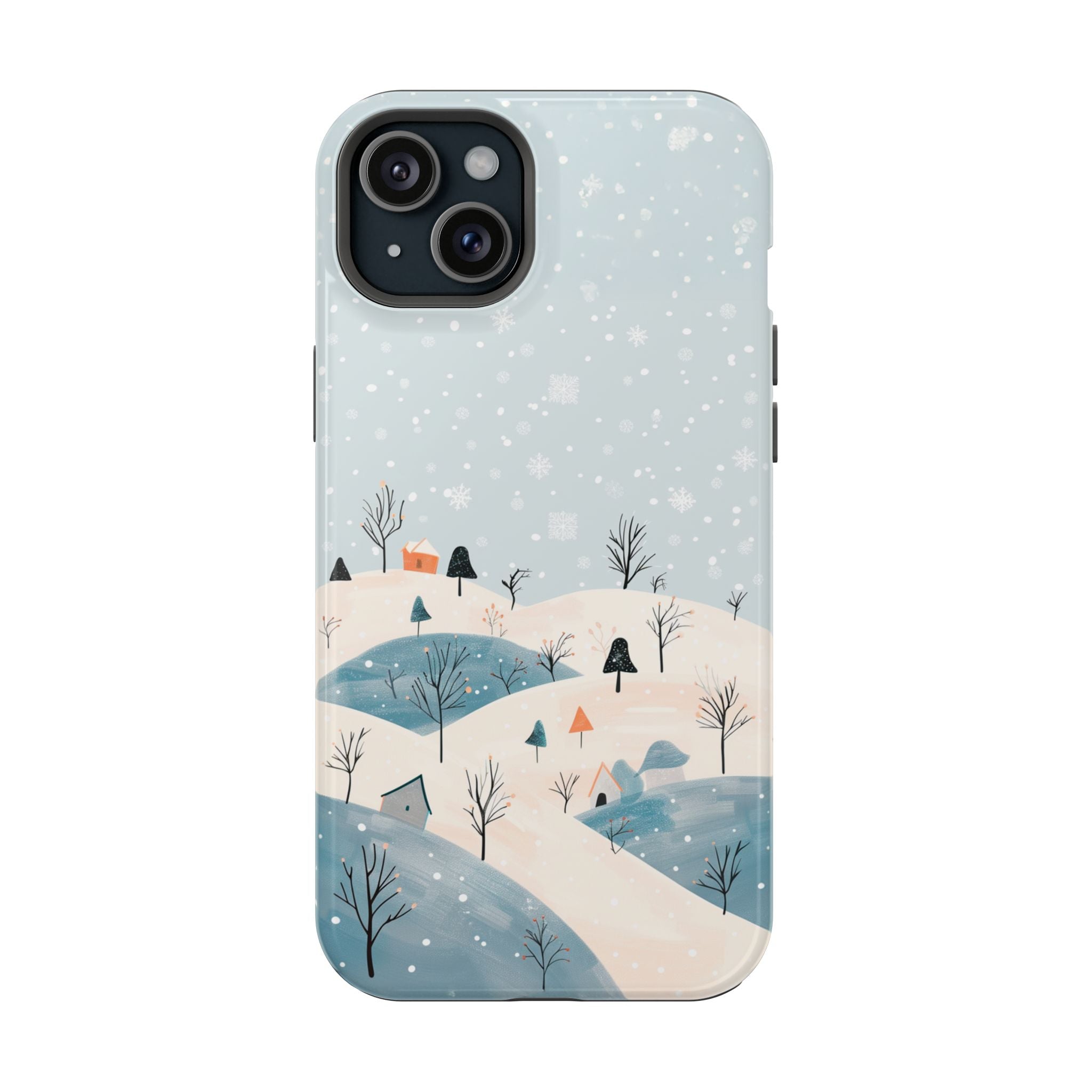 Winter Snowy Hills Magnetic Impact Phone Case — Cute Scenic Landscape iPhone Cover