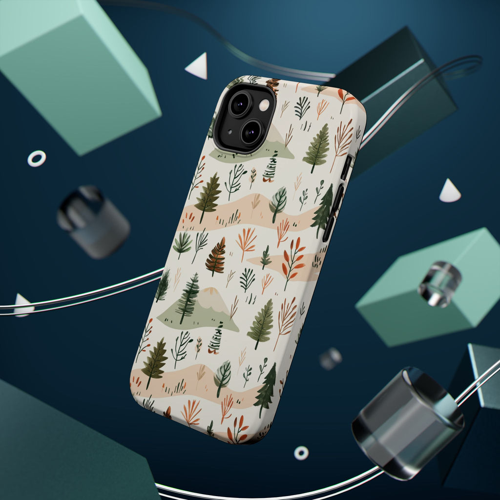Magnetic Impact-Resistant Phone Case — Woodland Trees Pattern