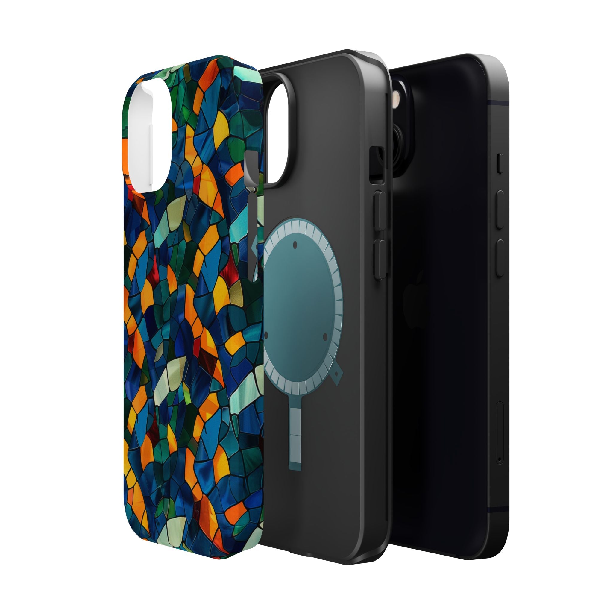 Stained Glass Mosaic Magnetic Impact Phone Case — Durable Protective Cover