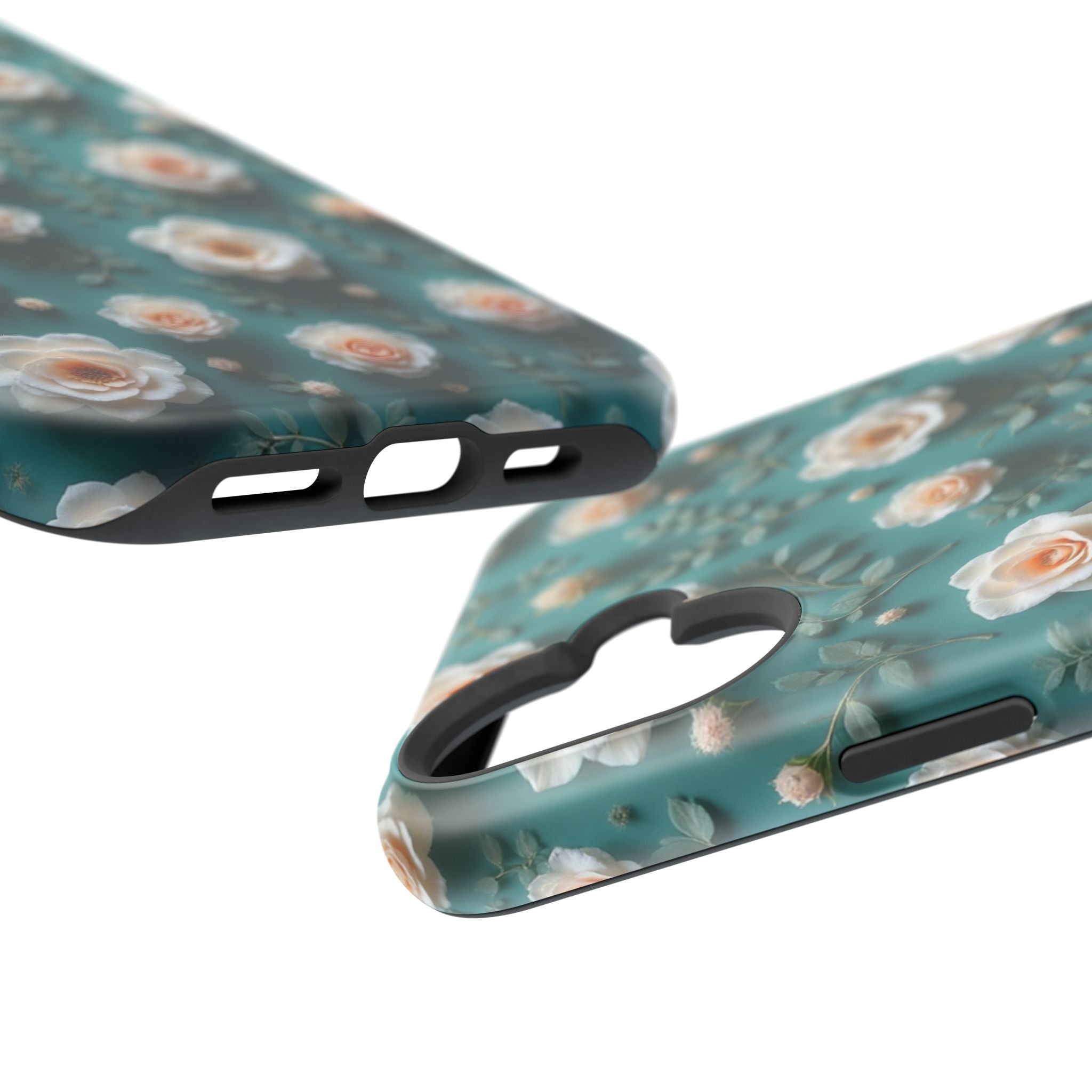 Floral Rose Pattern Magnetic Impact-Resistant Phone Case