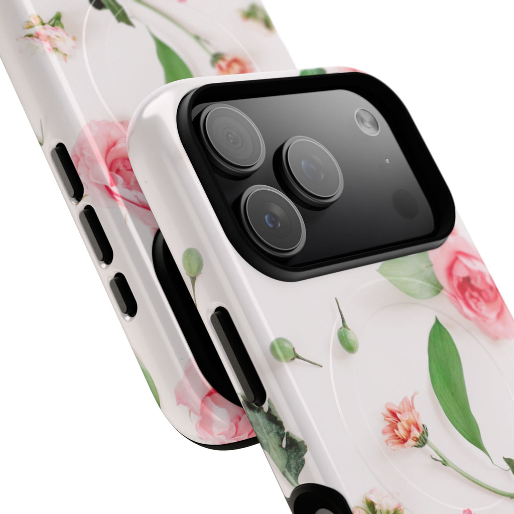Floral Rose Tough Magnetic Phone Case
