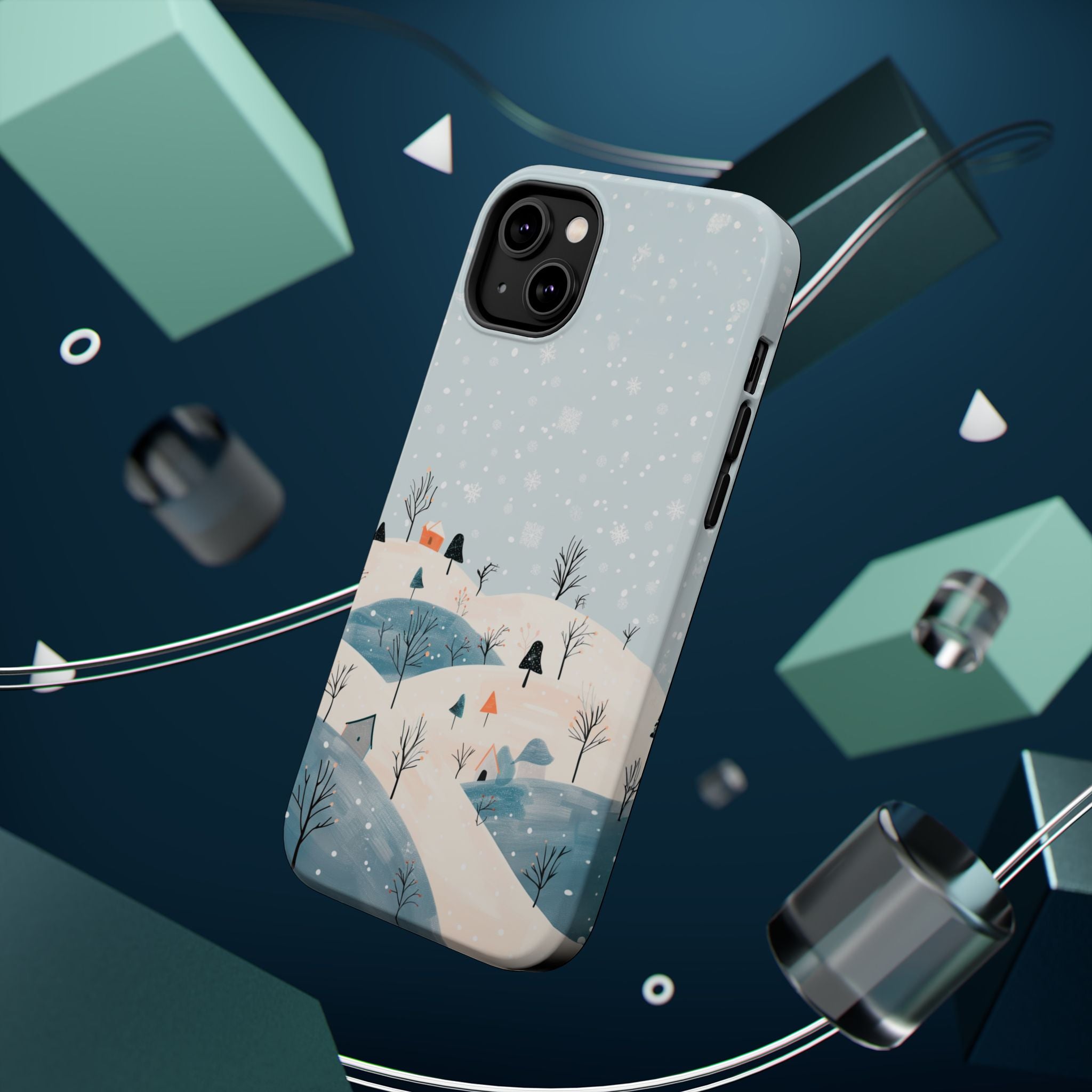 Winter Snowy Hills Magnetic Impact Phone Case — Cute Scenic Landscape iPhone Cover