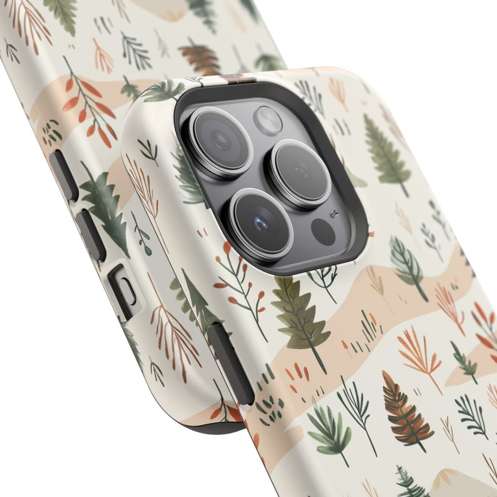 Magnetic Impact-Resistant Phone Case — Woodland Trees Pattern