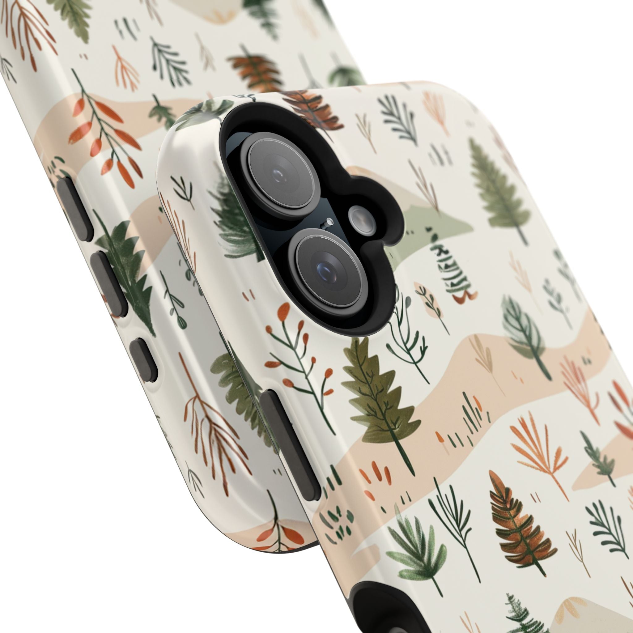 Magnetic Impact-Resistant Phone Case — Woodland Trees Pattern