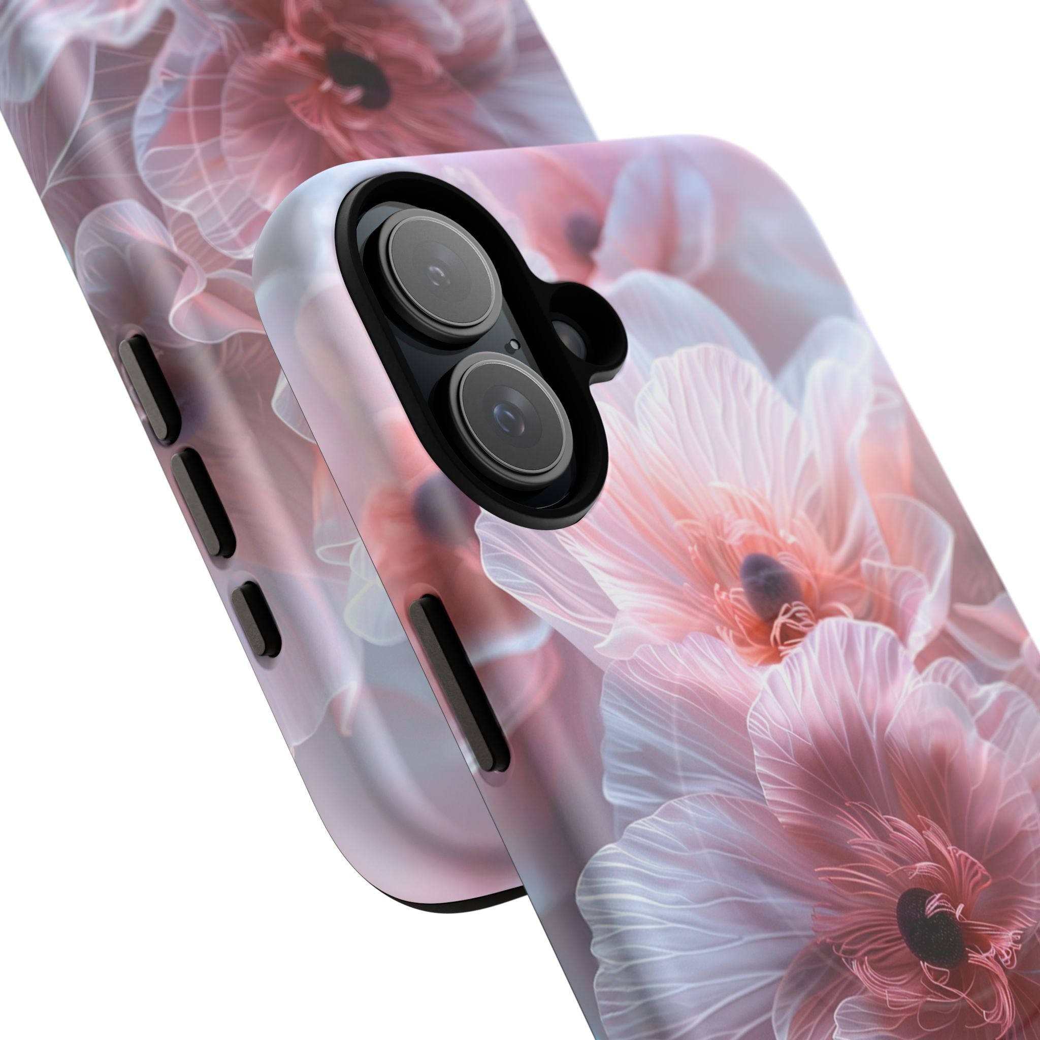 Floral Dream Tough Magnetic Phone Case — Pink Soft Petal Design