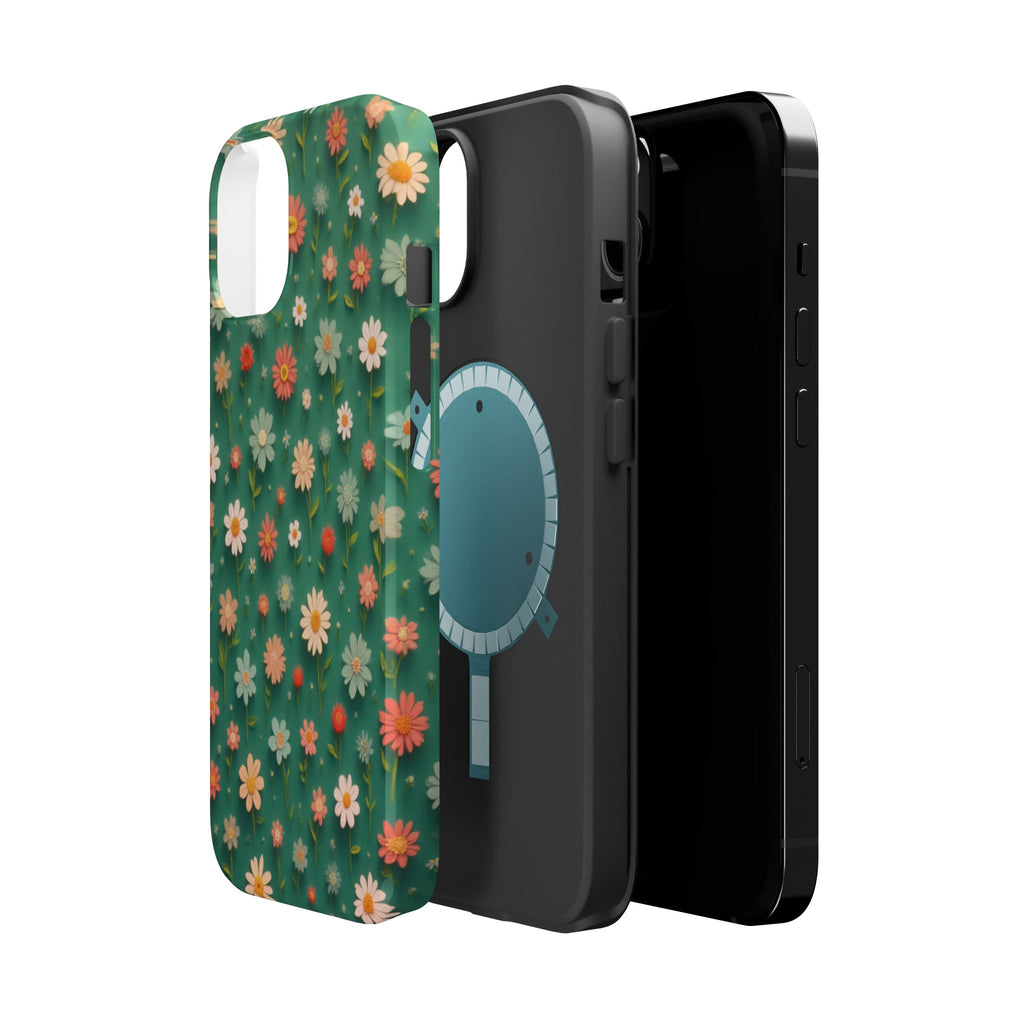 Floral Daisy Magnetic Impact-Resistant Phone Case