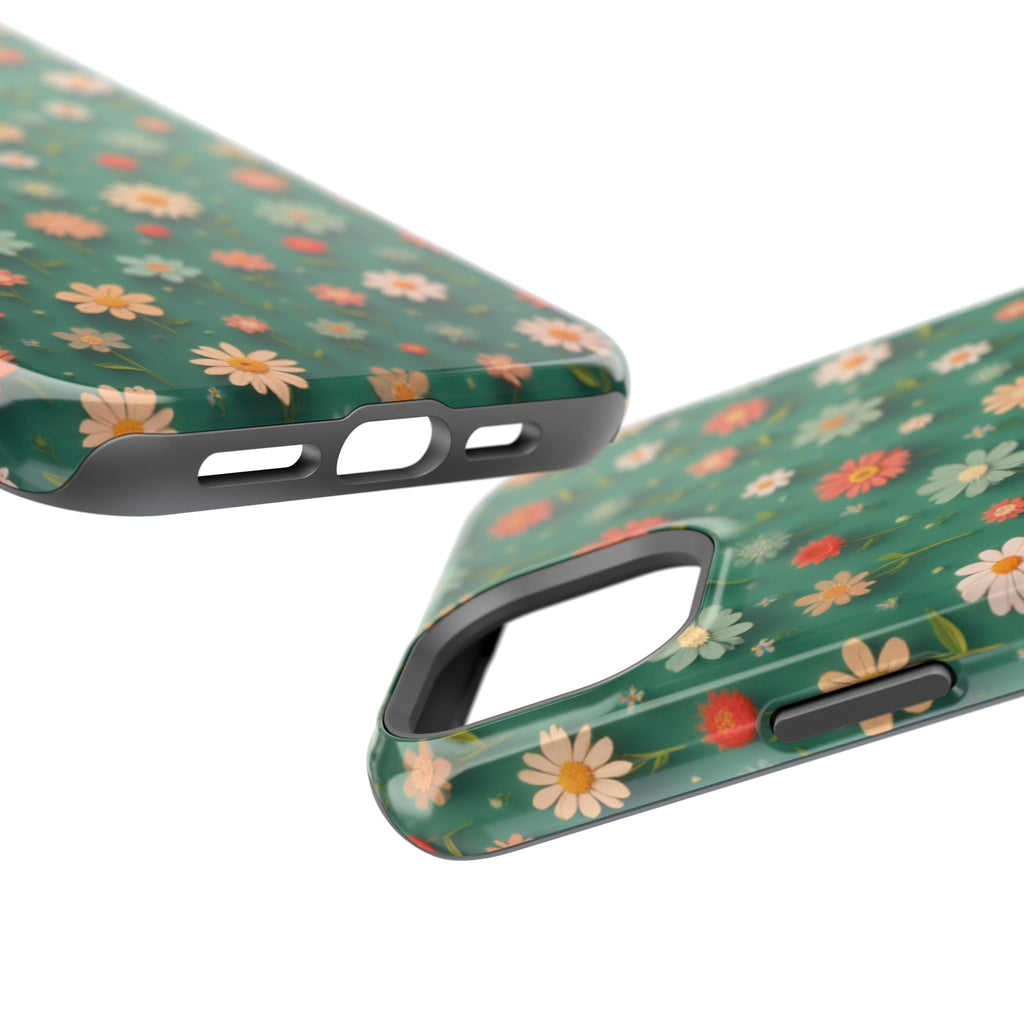 Floral Daisy Magnetic Impact-Resistant Phone Case