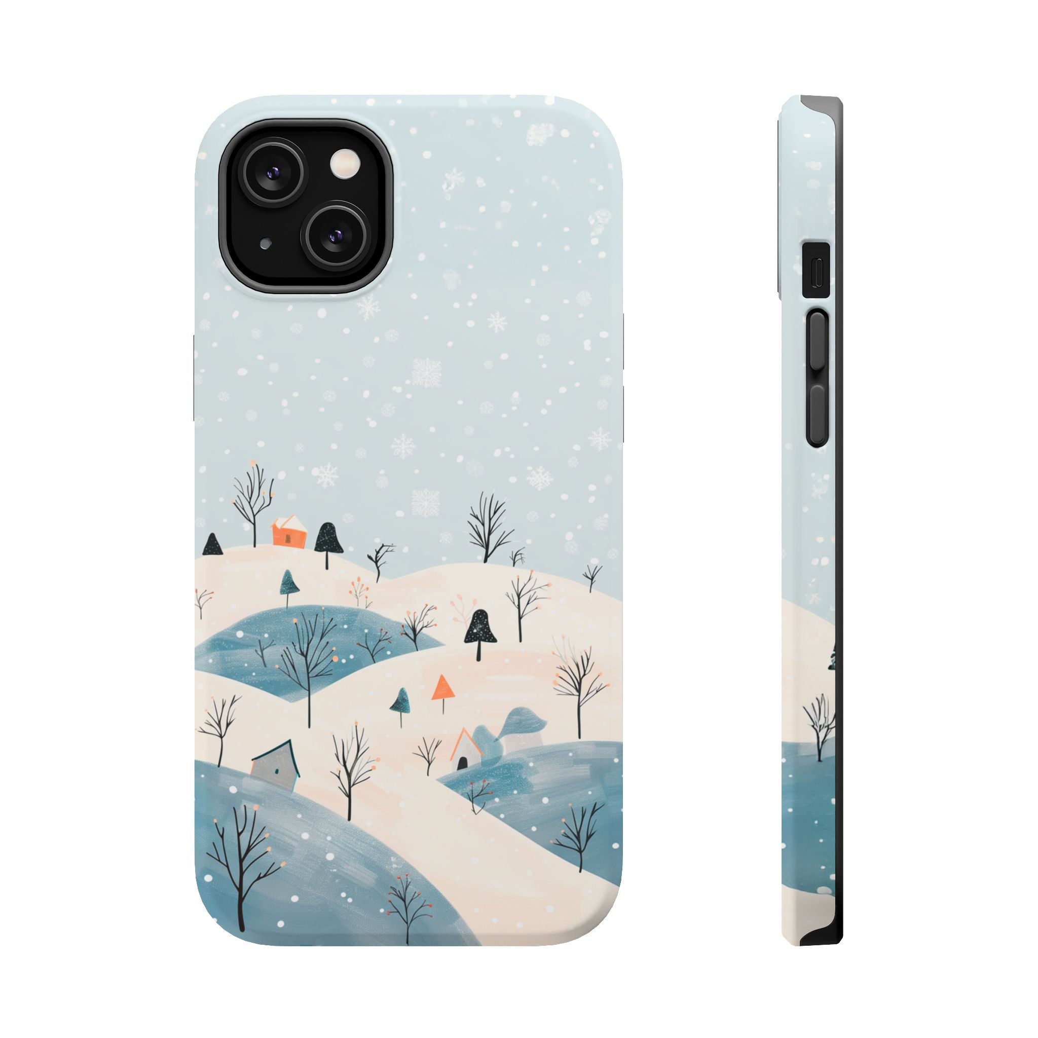 Winter Snowy Hills Magnetic Impact Phone Case — Cute Scenic Landscape iPhone Cover