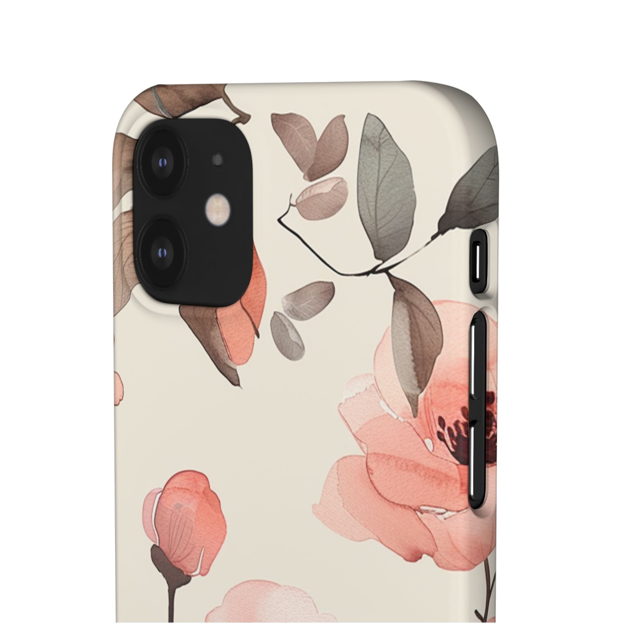 Floral Snap Phone Case — Blush Watercolor Poppies