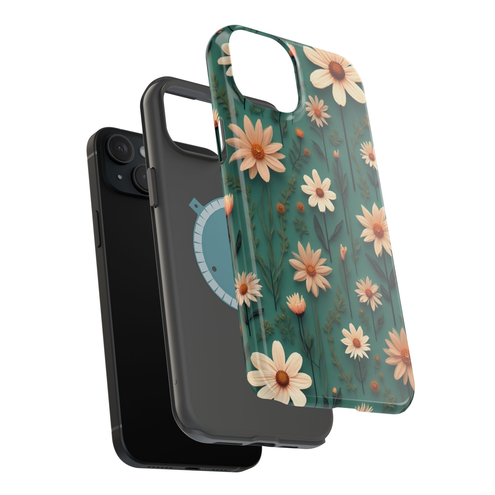 Floral Daisy Magnetic Impact-Resistant Phone Case