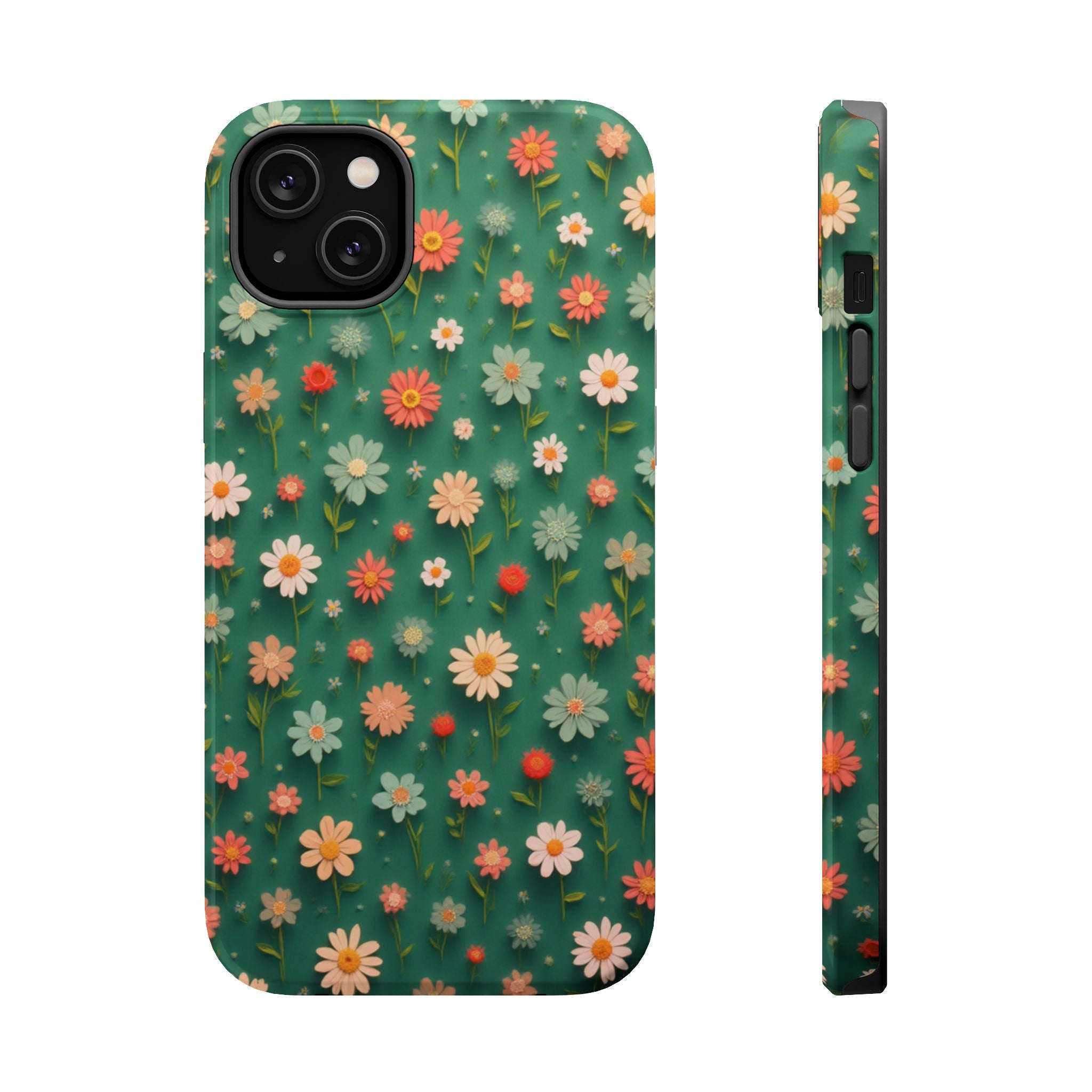 Floral Daisy Magnetic Impact-Resistant Phone Case
