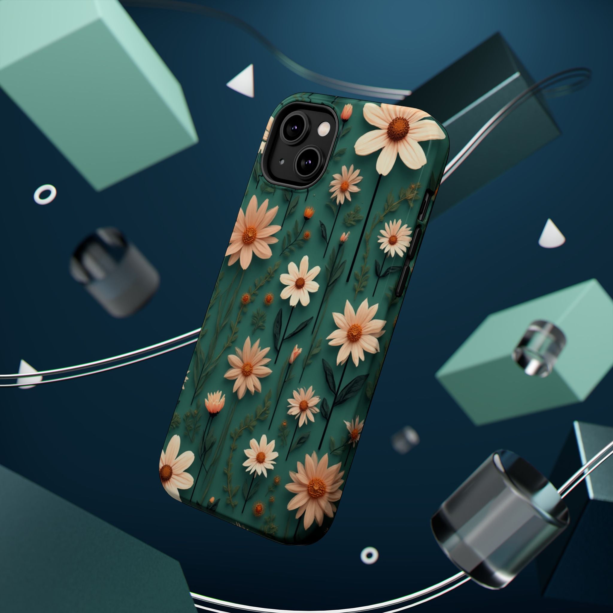 Floral Daisy Magnetic Impact-Resistant Phone Case