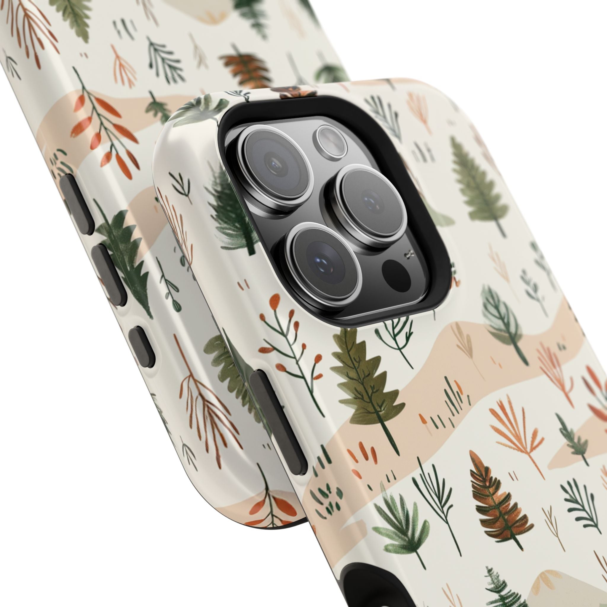 Magnetic Impact-Resistant Phone Case — Woodland Trees Pattern