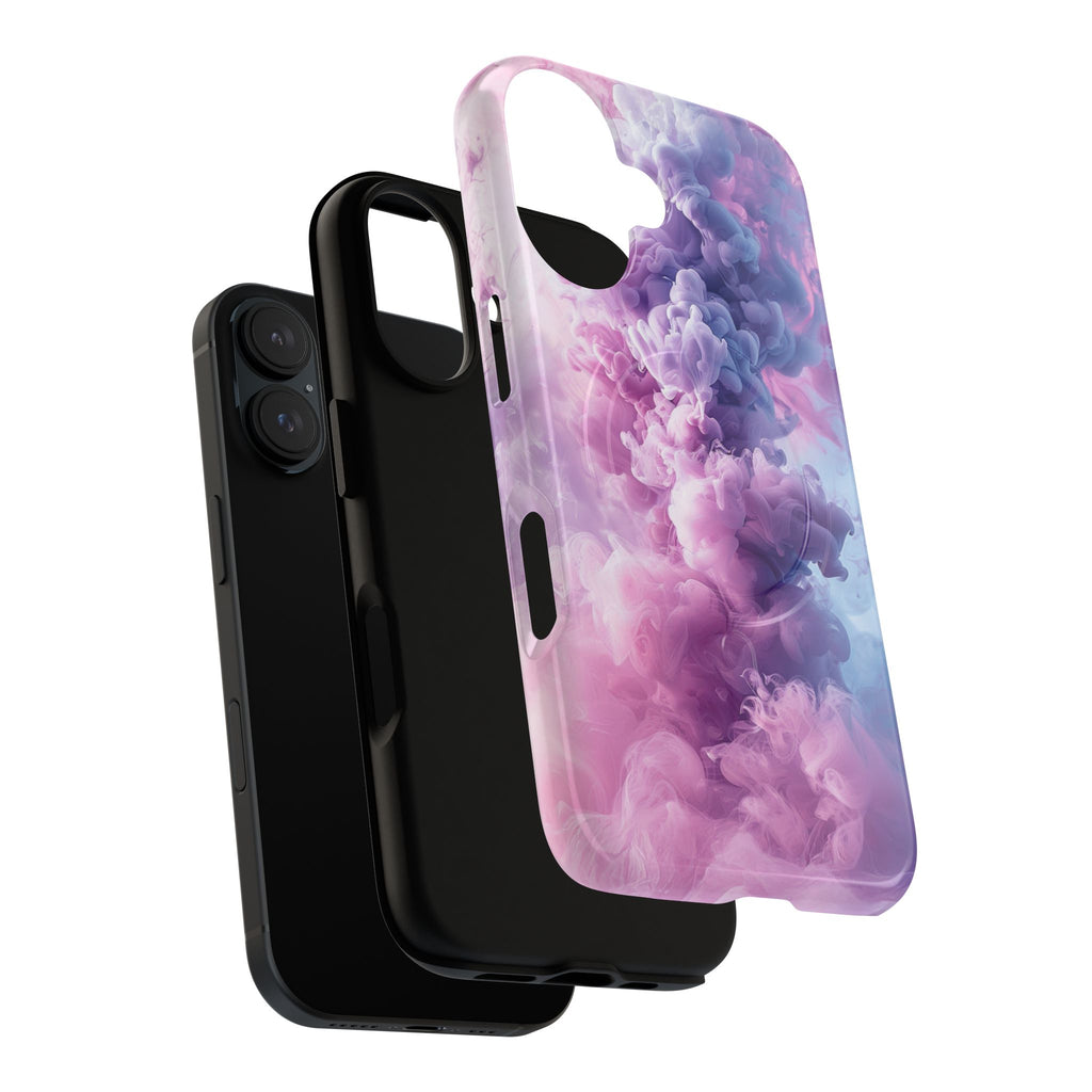 Magnetic Tough Phone Case — Pink & Purple Cloud Smoke Design