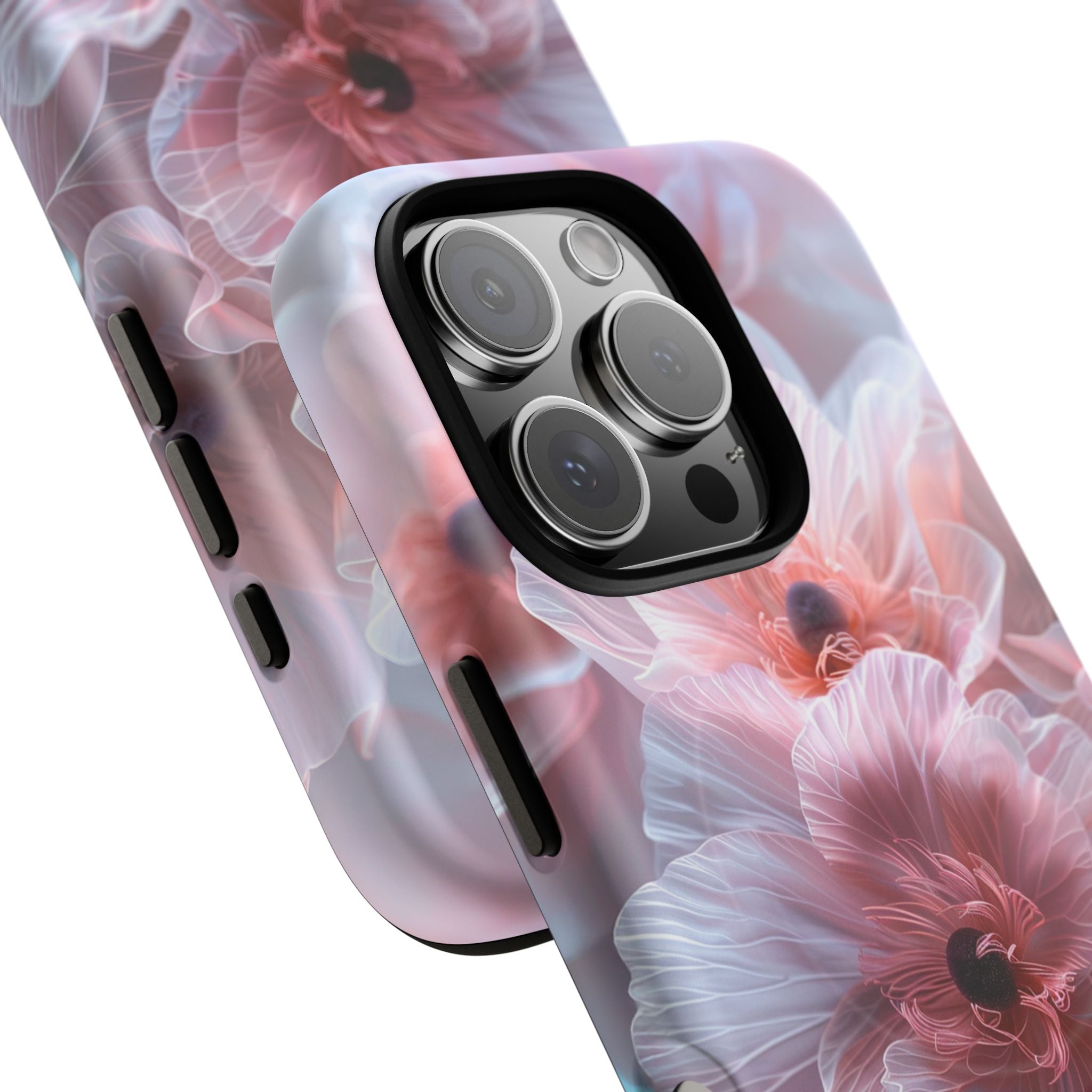 Floral Dream Tough Magnetic Phone Case — Pink Soft Petal Design
