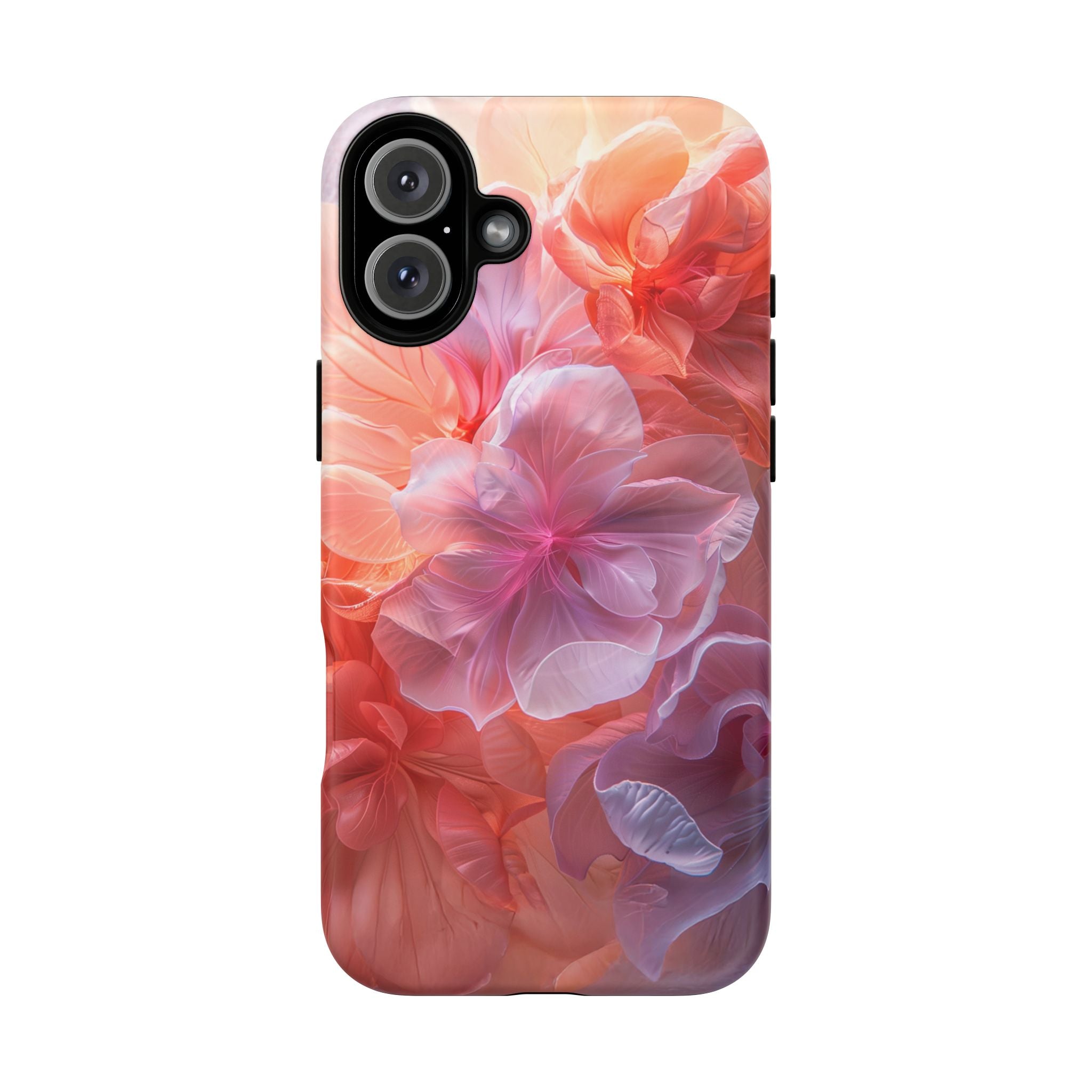 Floral Dream Tough Magnetic Phone Case — Pink Peach Petal Design