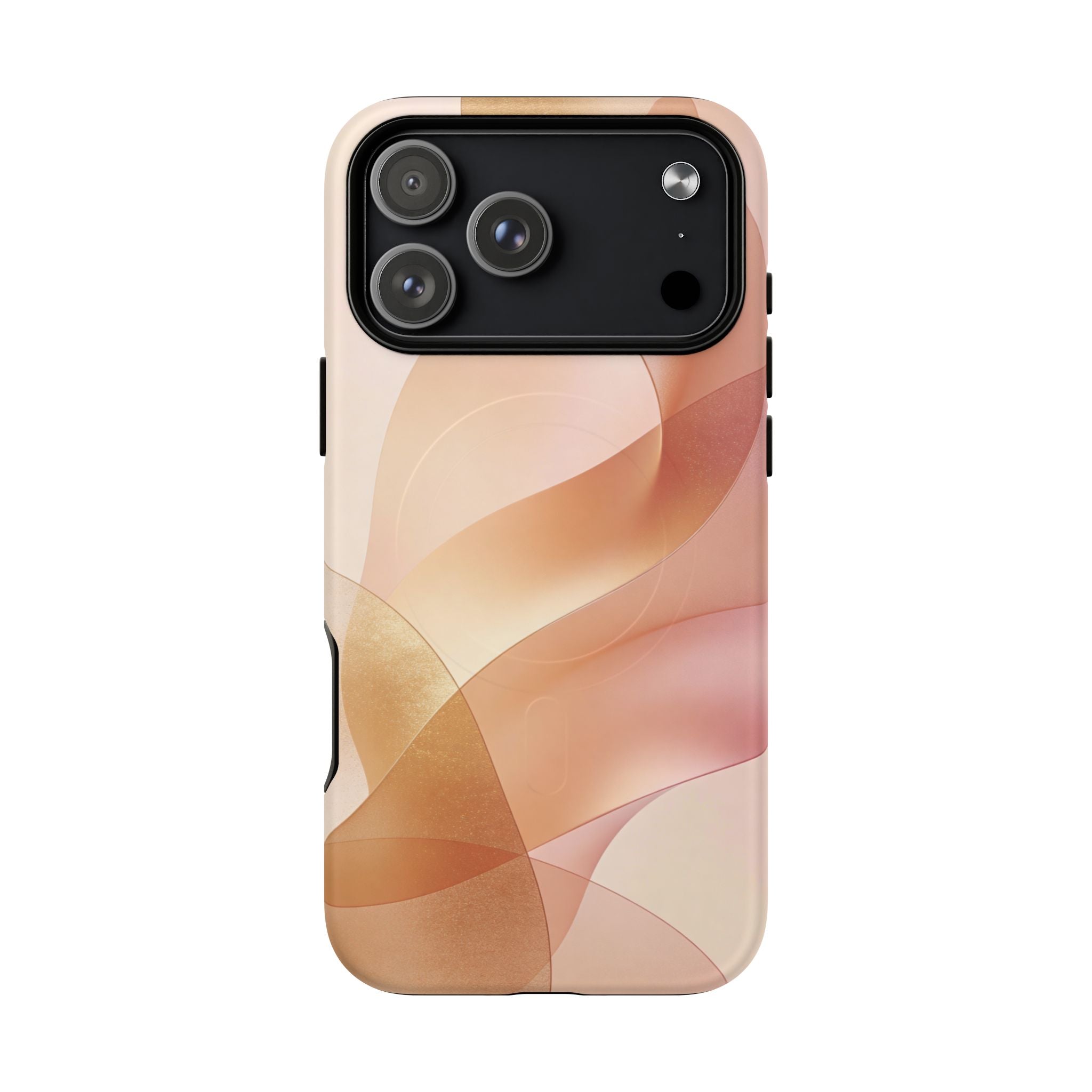 Magnetic Tough Phone Case — Abstract Peach Wave Armor