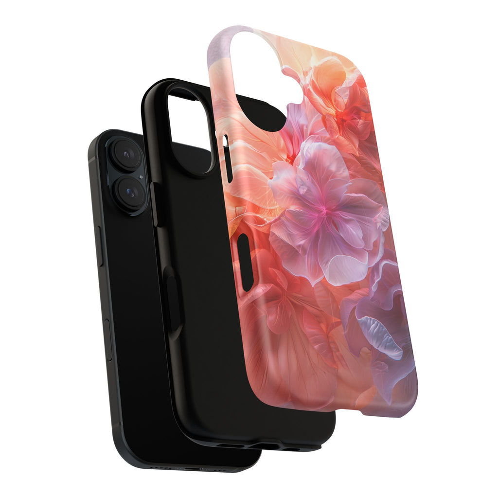 Floral Dream Tough Magnetic Phone Case — Pink Peach Petal Design