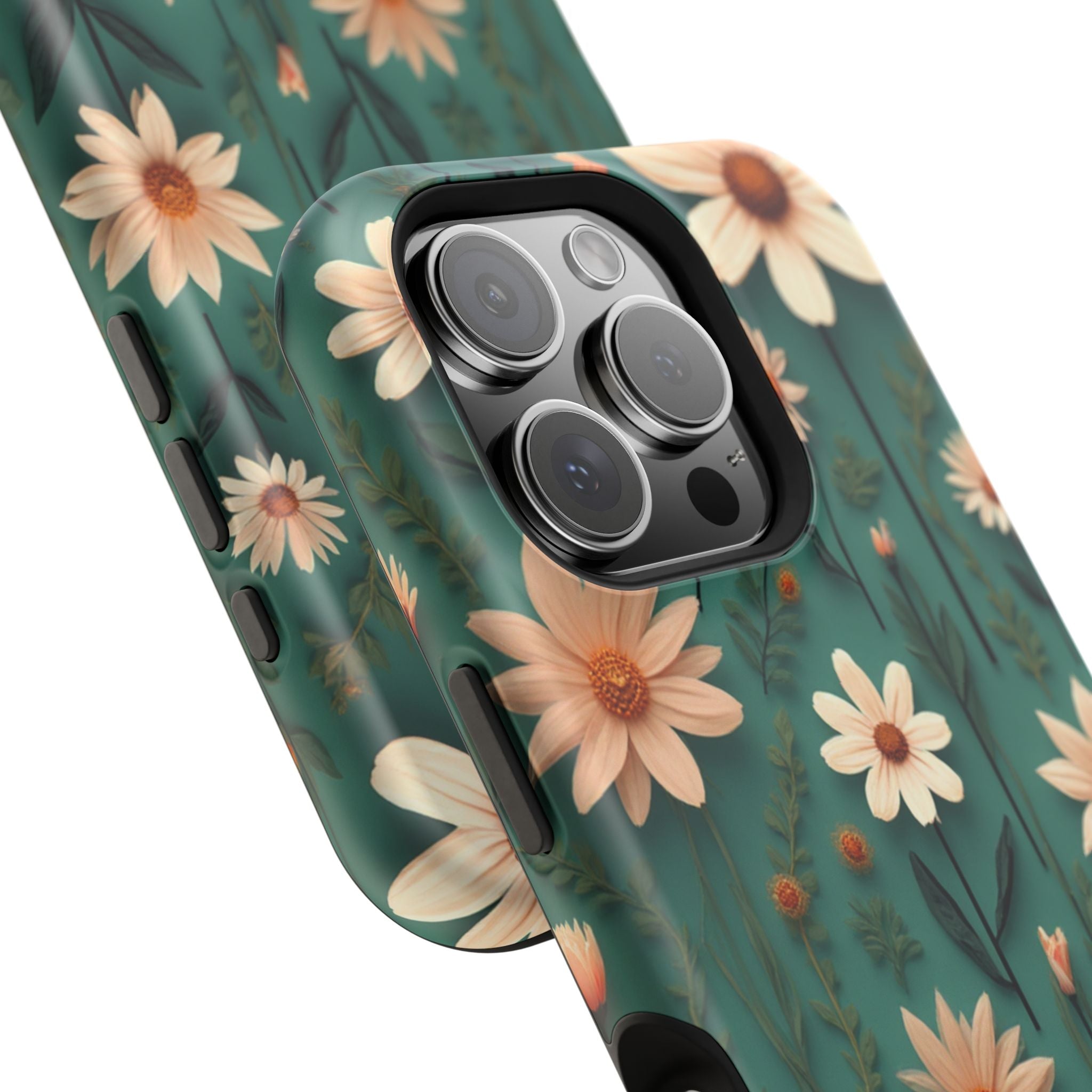 Floral Daisy Magnetic Impact-Resistant Phone Case