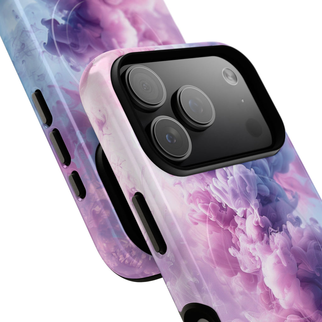 Magnetic Tough Phone Case — Pink & Purple Cloud Smoke Design