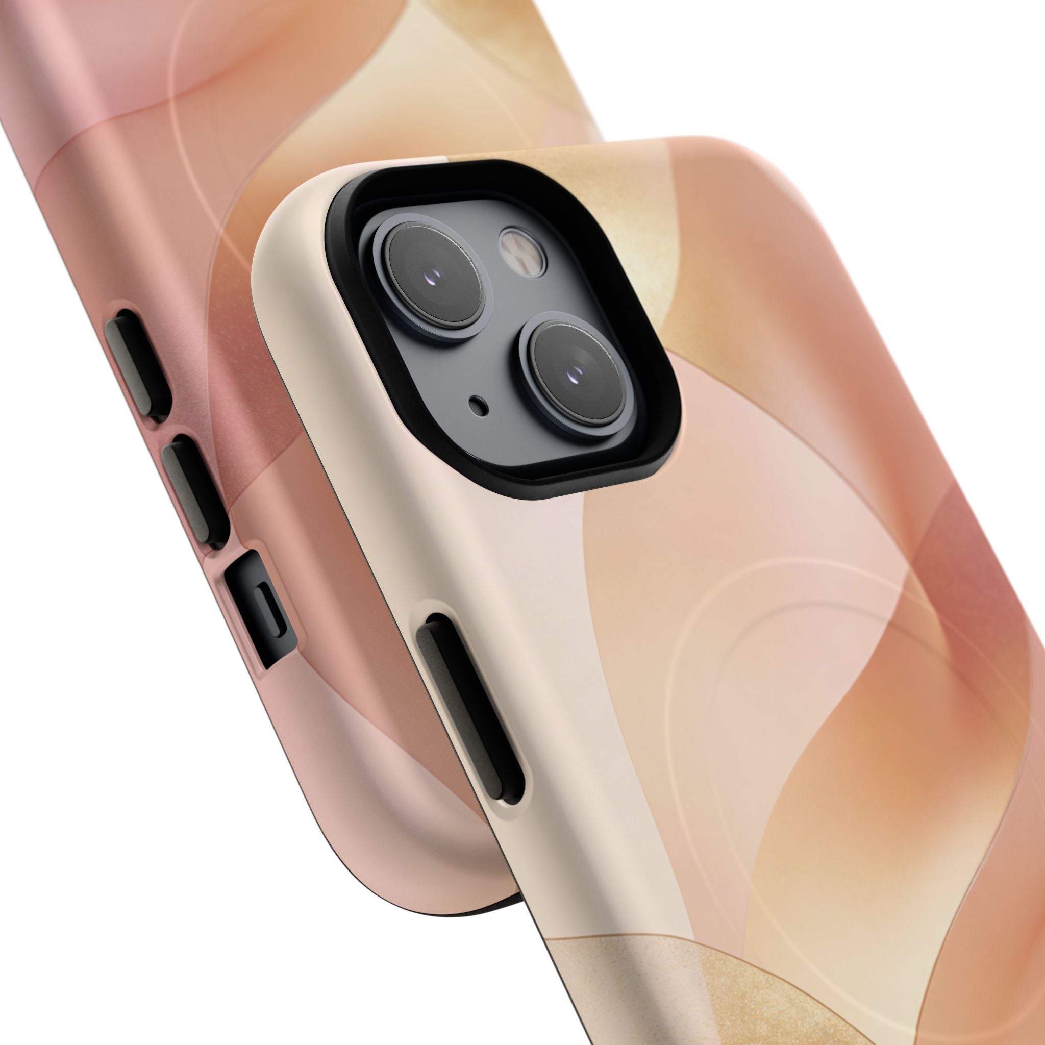 Magnetic Tough Phone Case — Abstract Peach Wave Armor