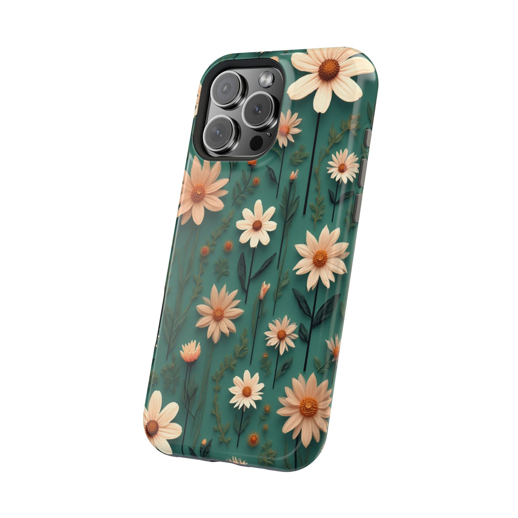 Floral Daisy Magnetic Impact-Resistant Phone Case