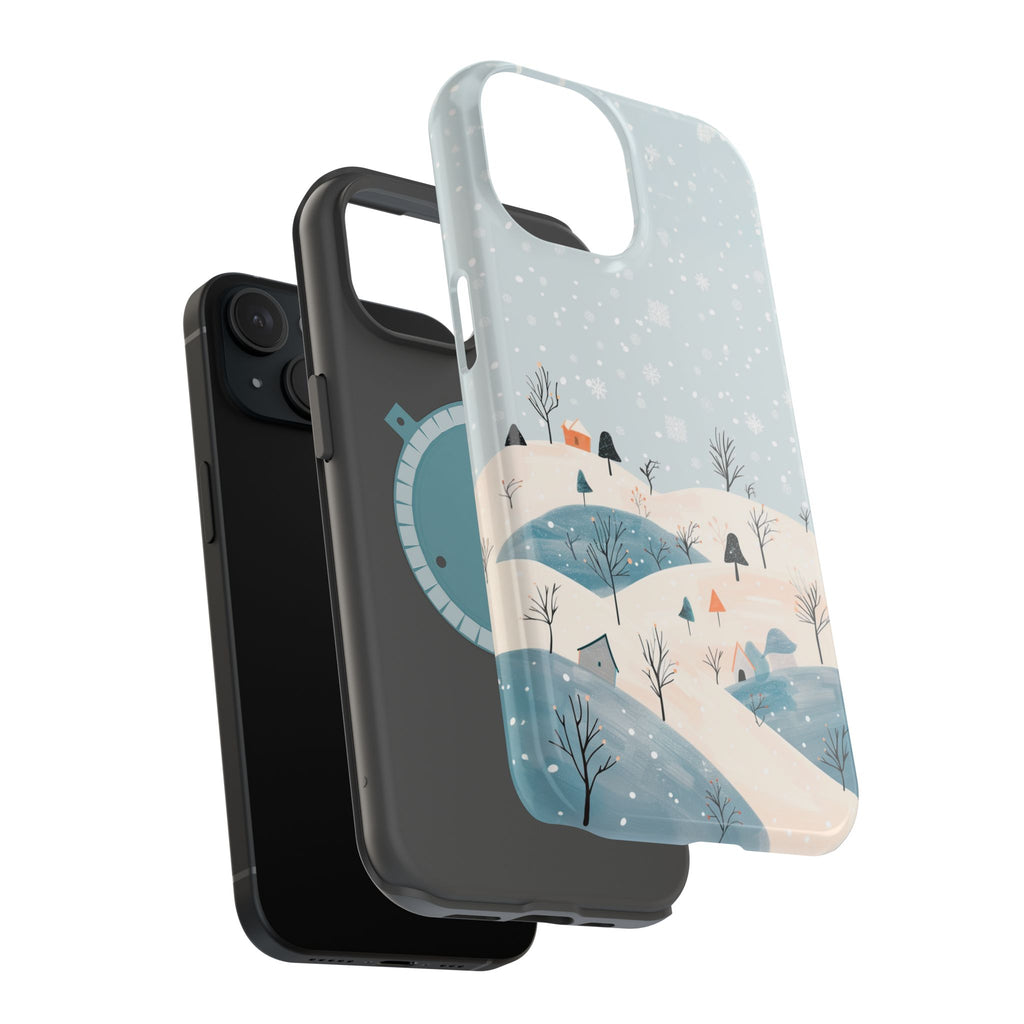 Winter Snowy Hills Magnetic Impact Phone Case — Cute Scenic Landscape iPhone Cover