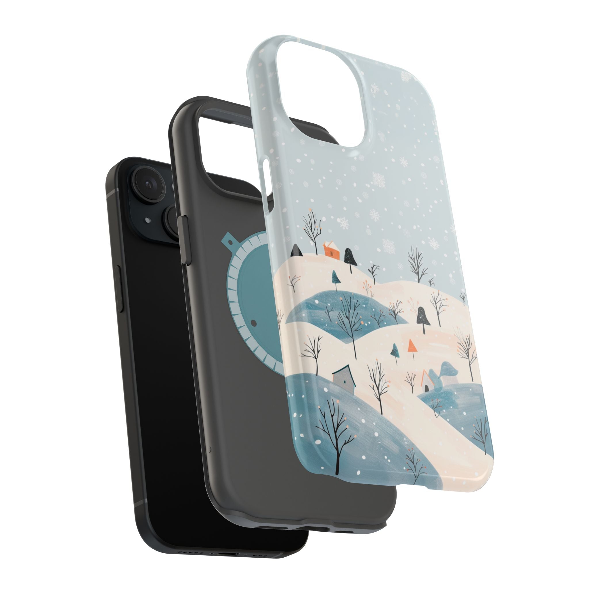 Winter Snowy Hills Magnetic Impact Phone Case — Cute Scenic Landscape iPhone Cover