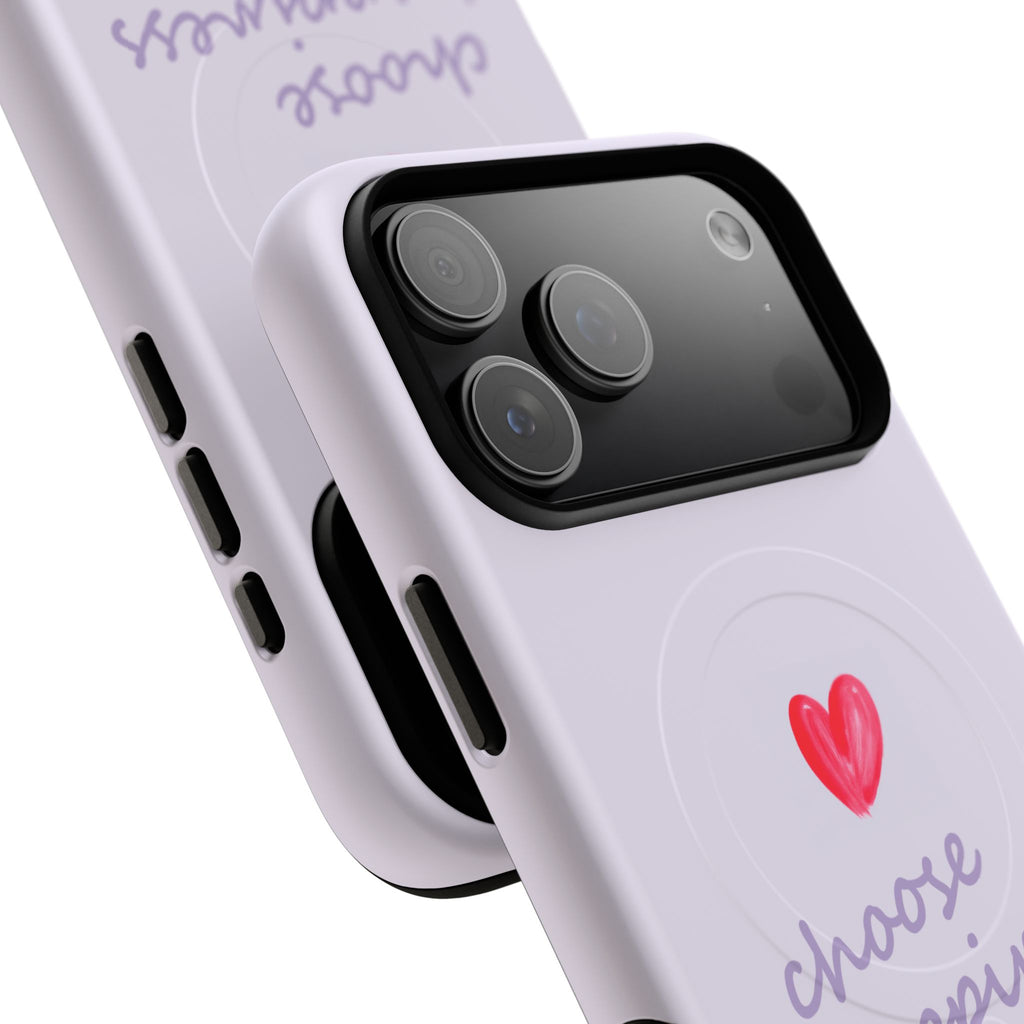 Tough Magnetic Case — "Choose Happiness" Heart Phone Cover