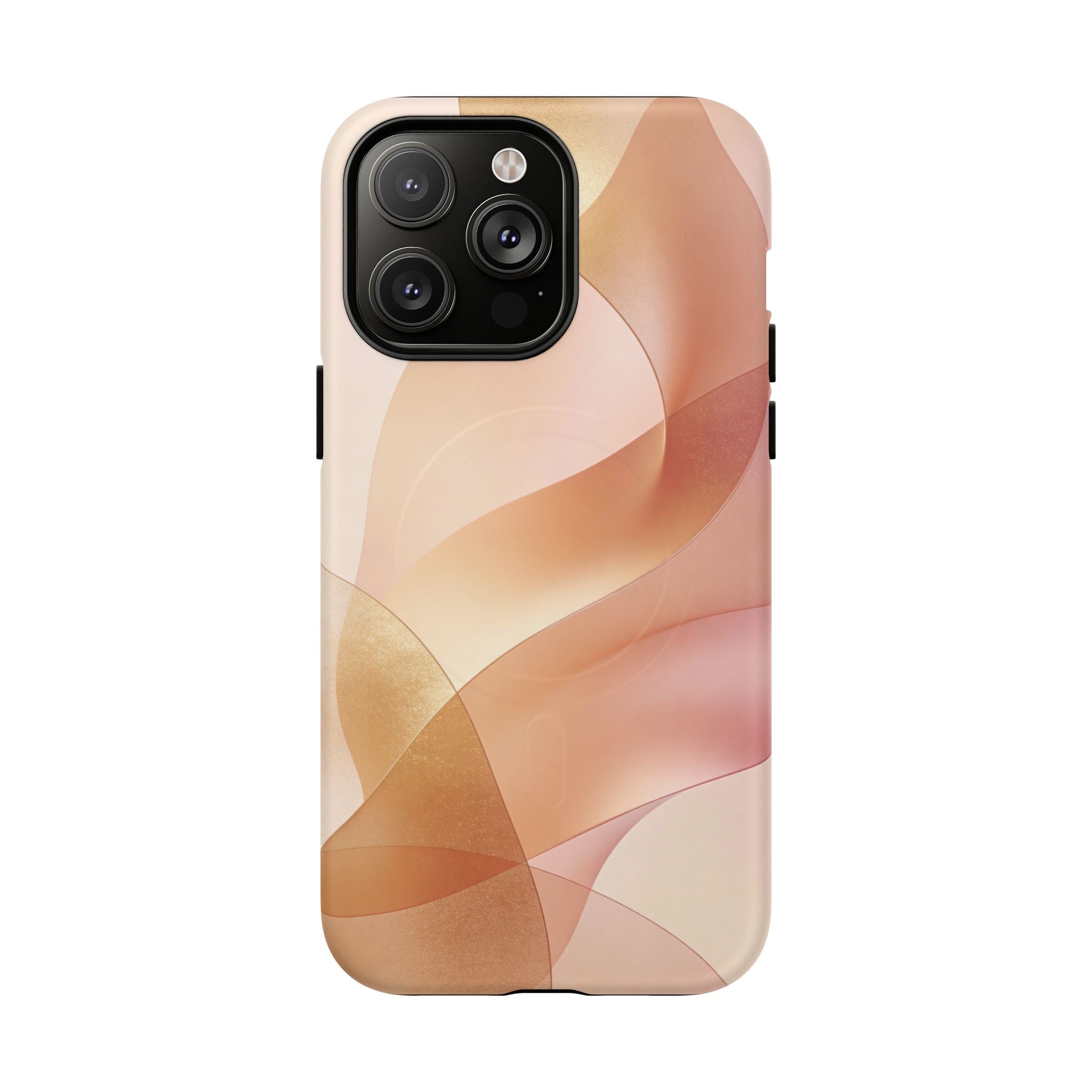 Magnetic Tough Phone Case — Abstract Peach Wave Armor