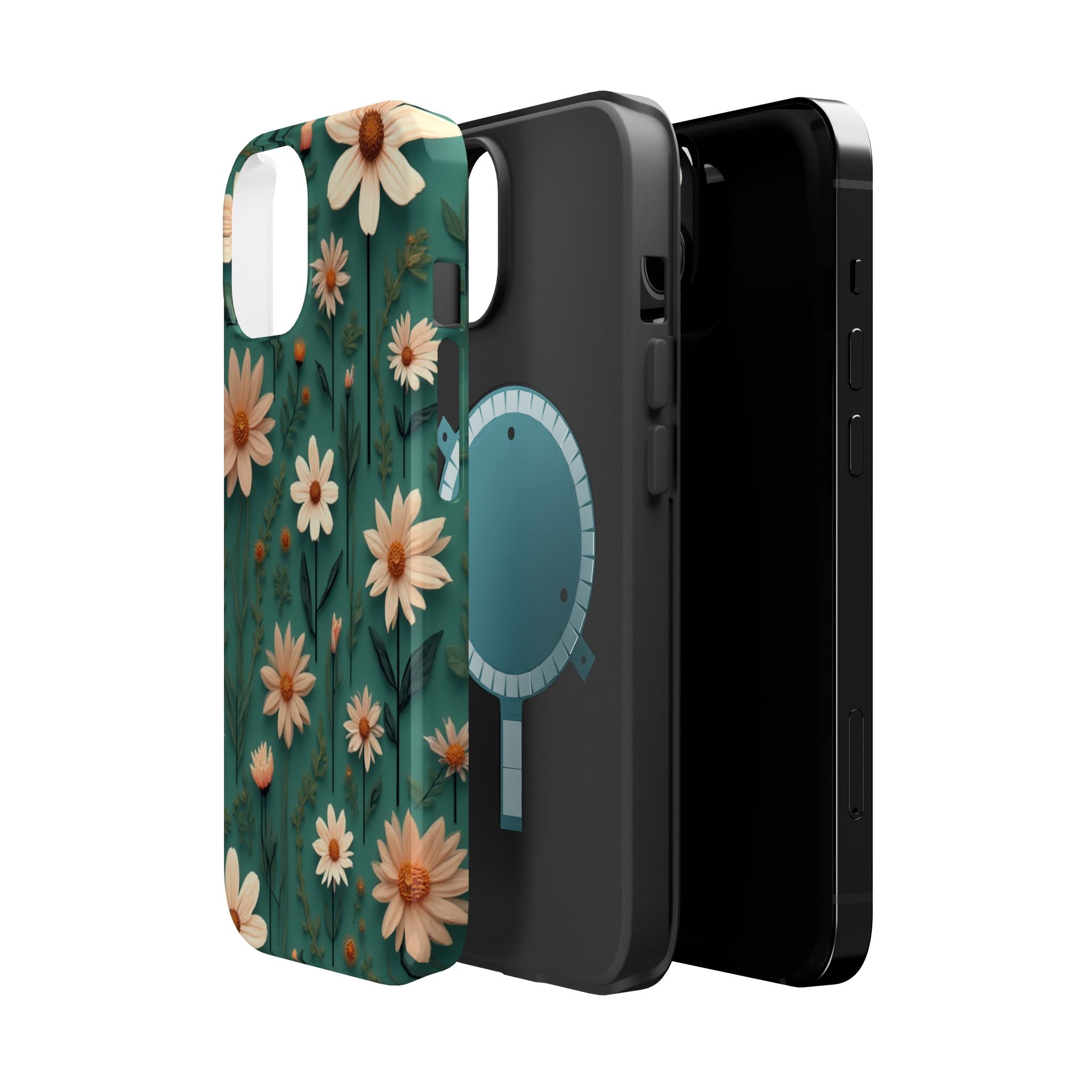 Floral Daisy Magnetic Impact-Resistant Phone Case