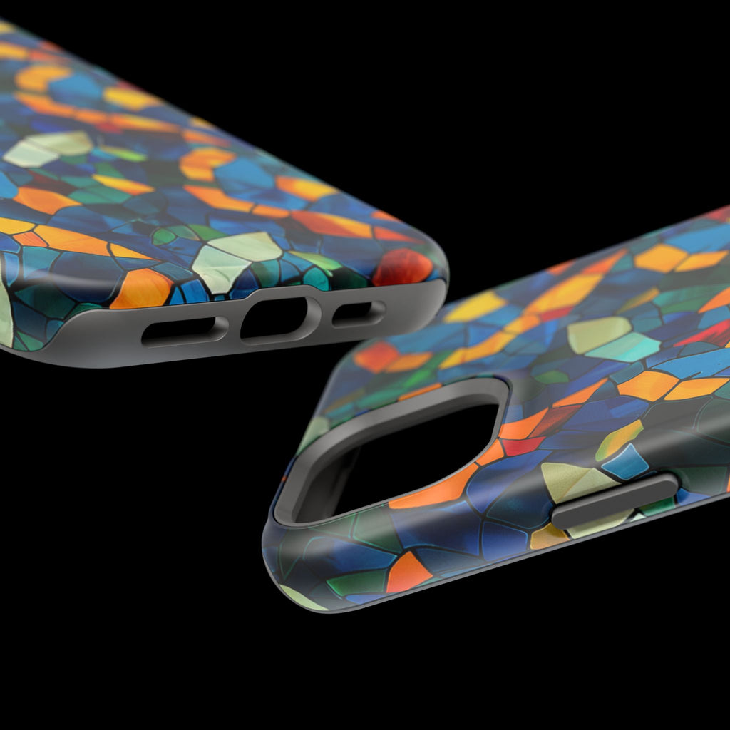 Stained Glass Mosaic Magnetic Impact Phone Case — Durable Protective Cover