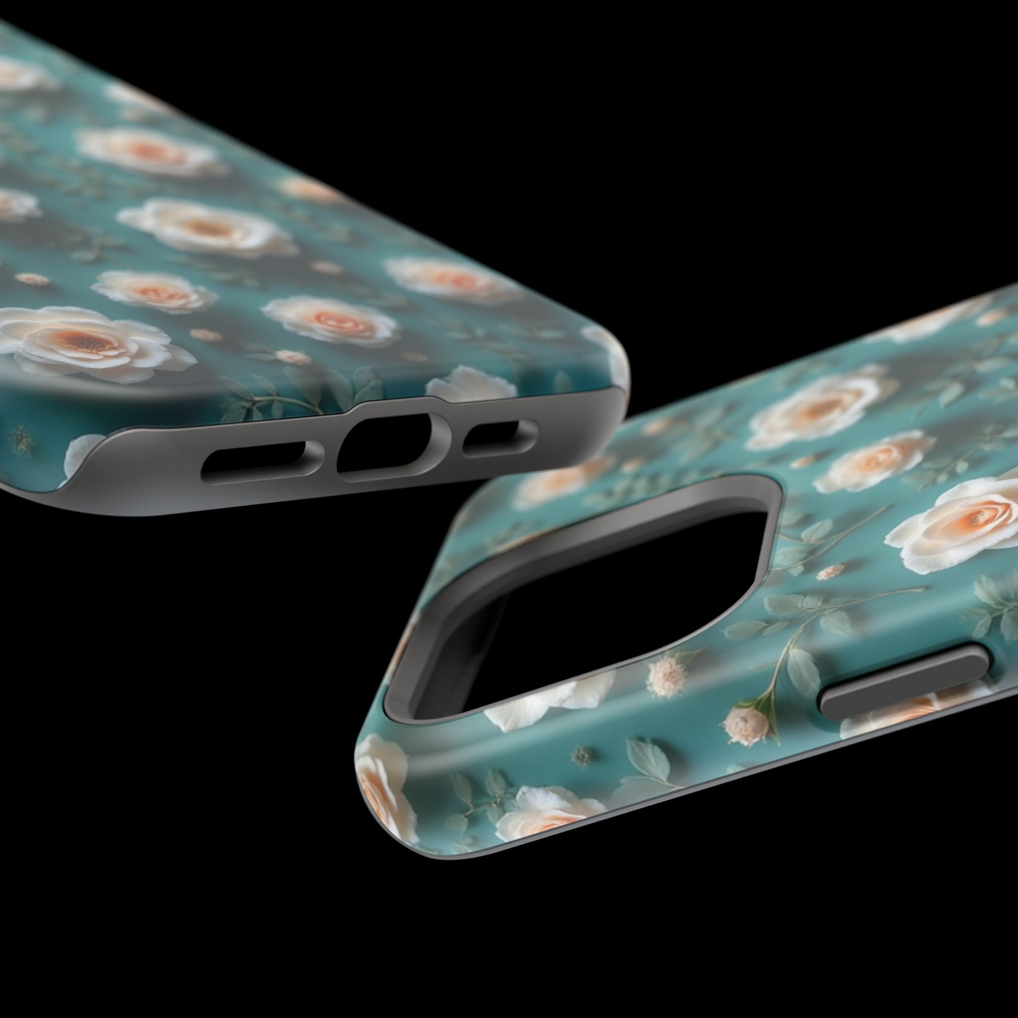 Floral Rose Pattern Magnetic Impact-Resistant Phone Case