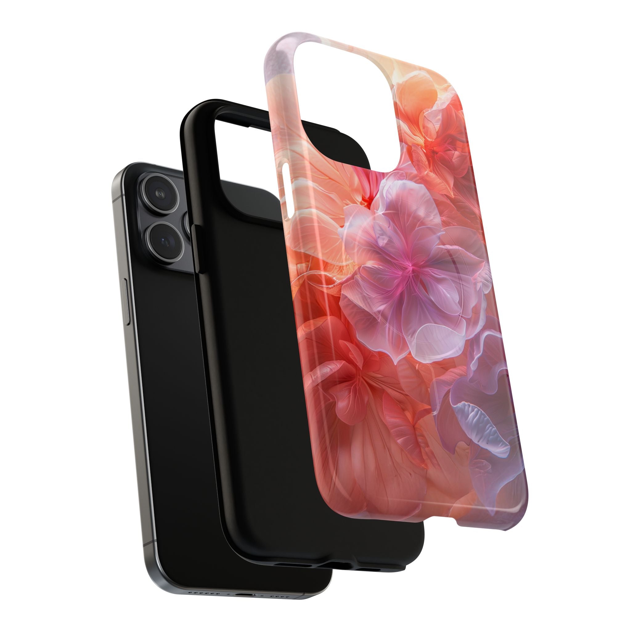 Floral Dream Tough Magnetic Phone Case — Pink Peach Petal Design