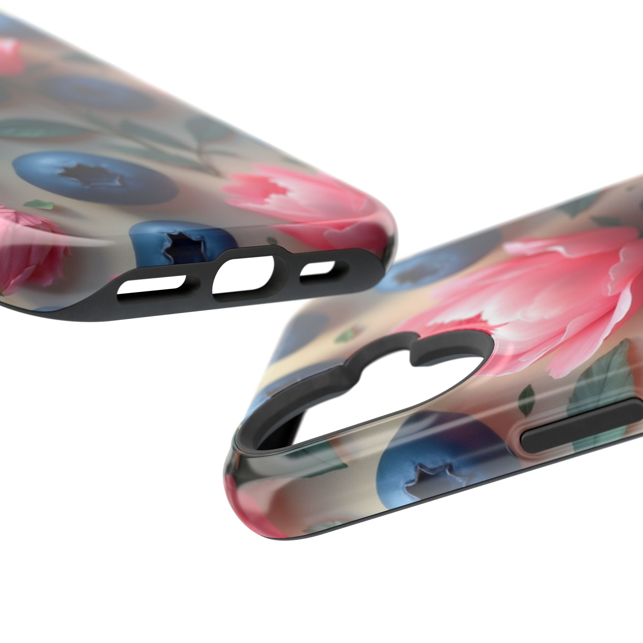 Floral Blueberry Phone Case — Magnetic Impact-Resistant