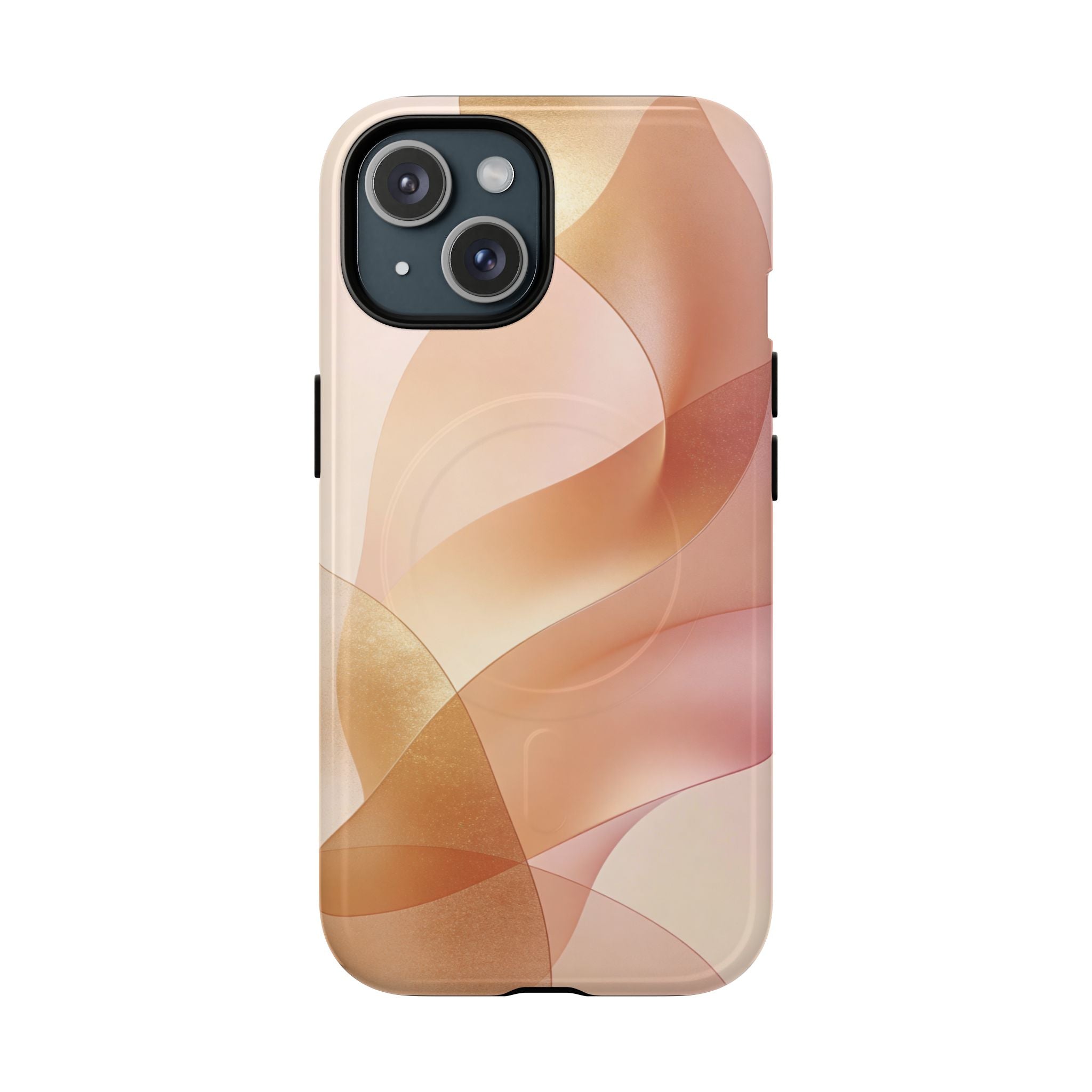 Magnetic Tough Phone Case — Abstract Peach Wave Armor