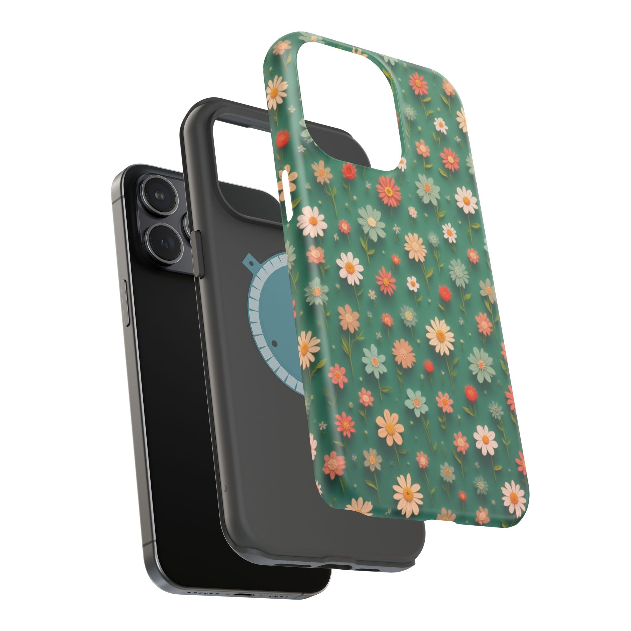 Floral Daisy Magnetic Impact-Resistant Phone Case