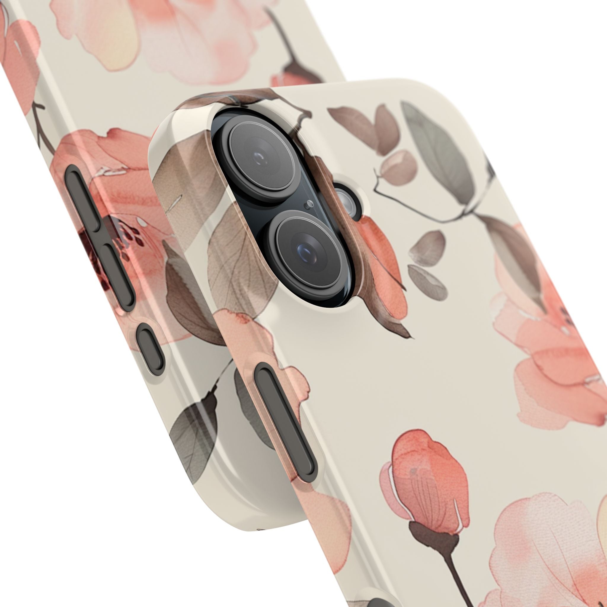 Floral Snap Phone Case — Blush Watercolor Poppies
