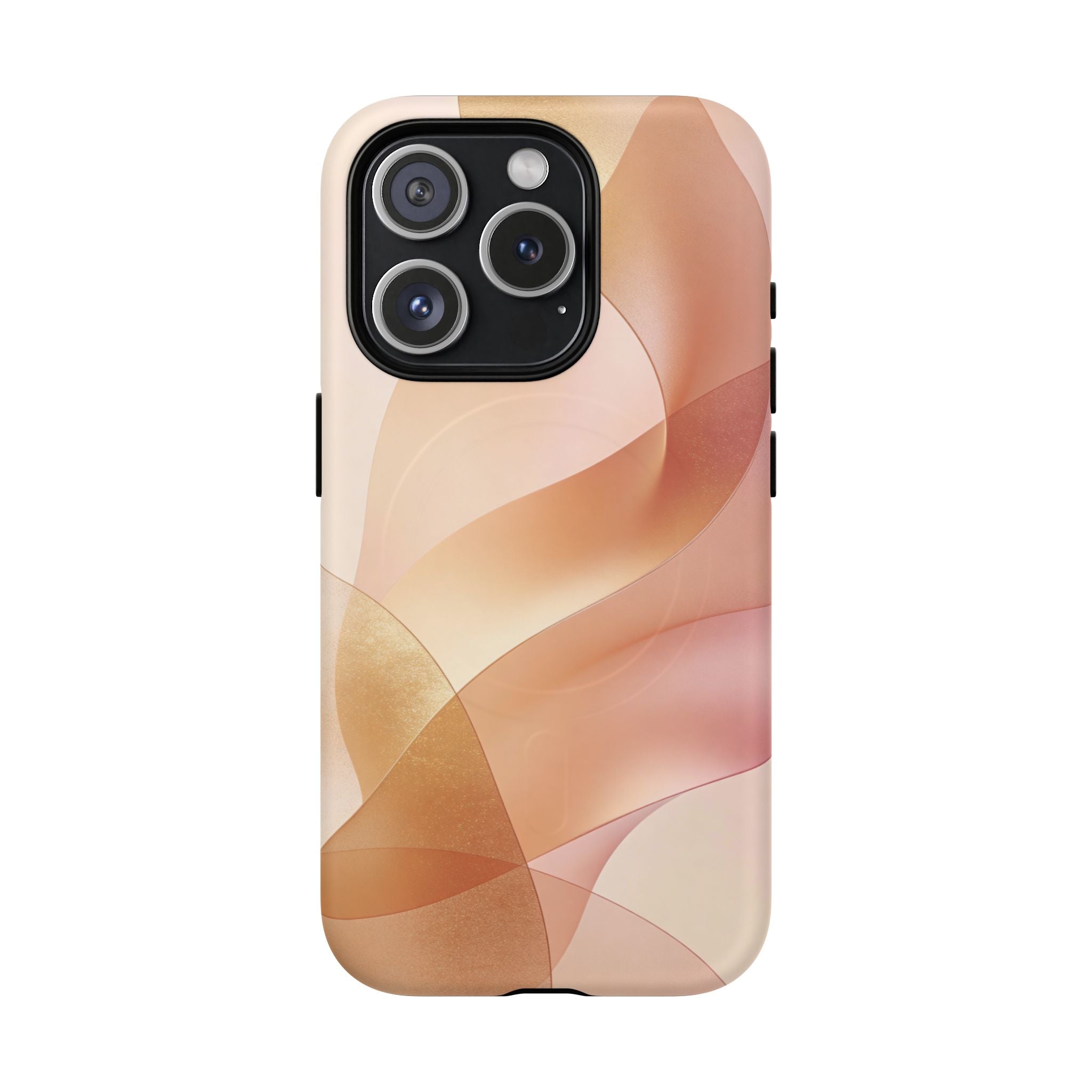 Magnetic Tough Phone Case — Abstract Peach Wave Armor