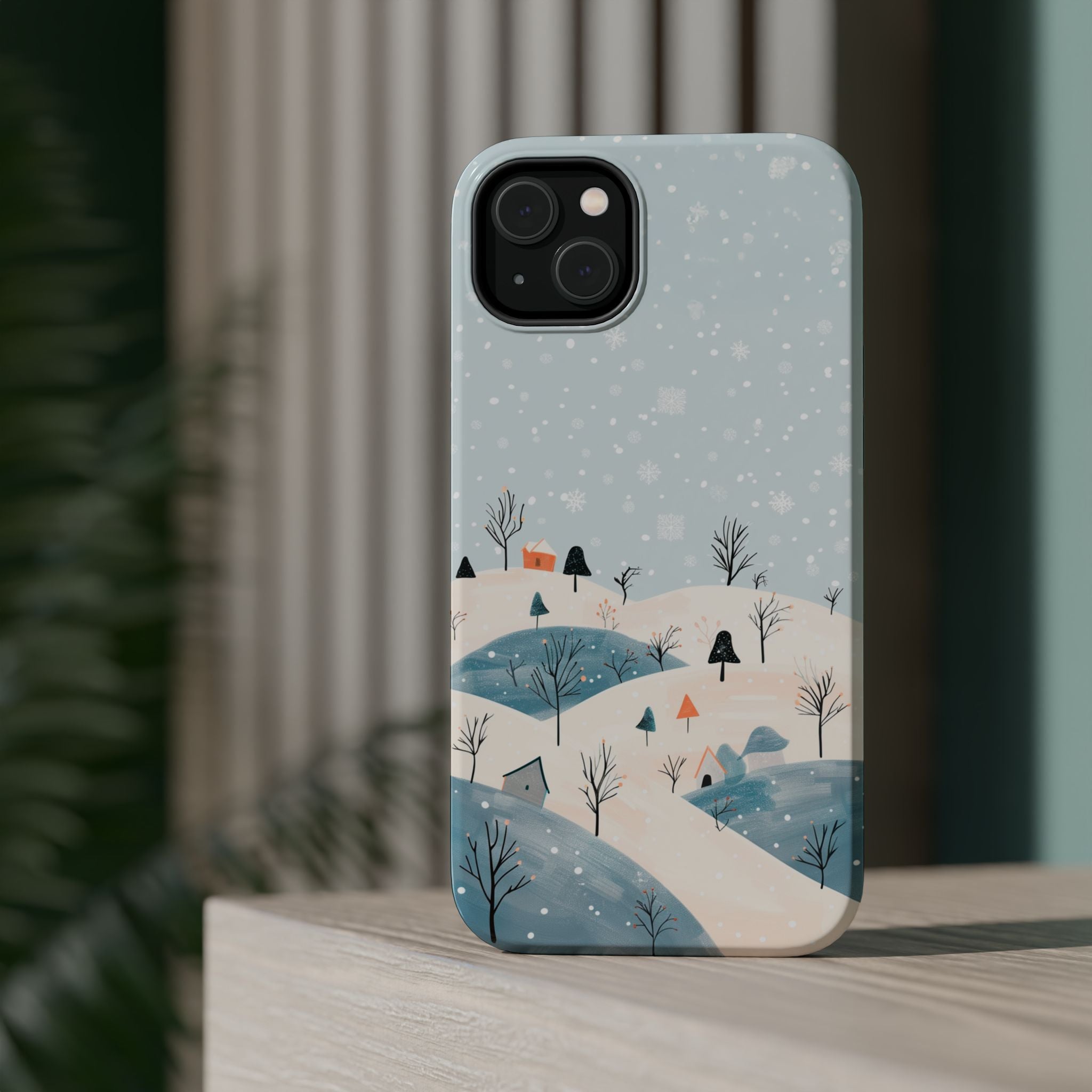 Winter Snowy Hills Magnetic Impact Phone Case — Cute Scenic Landscape iPhone Cover