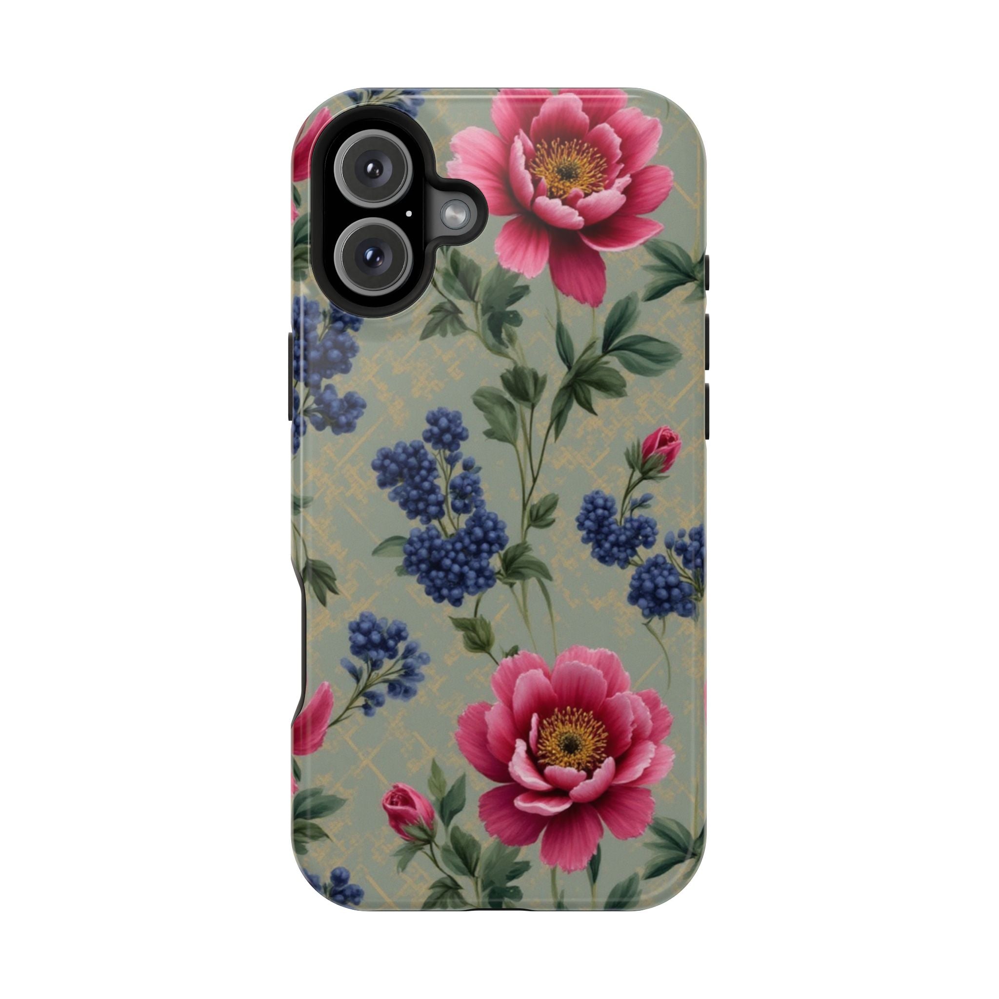 Floral Vintage Magnetic Impact-Resistant Phone Case
