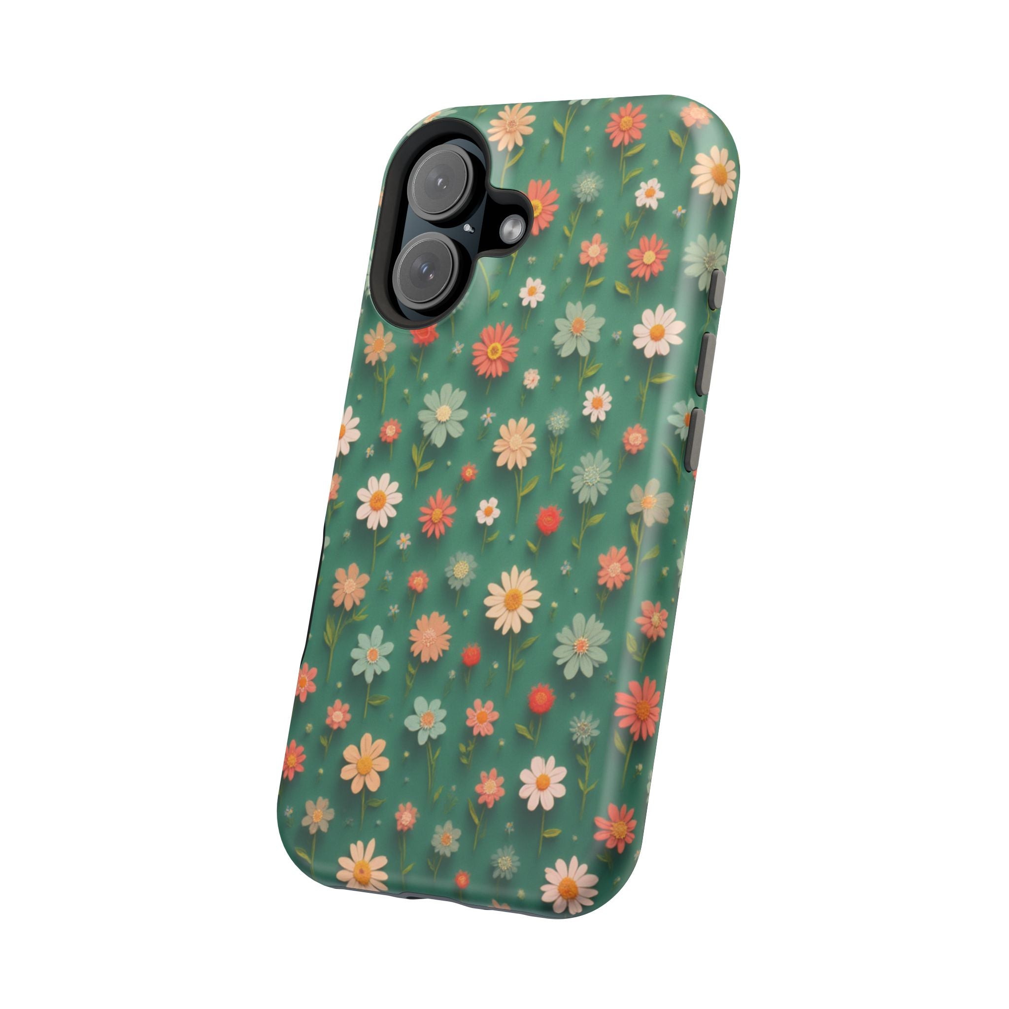 Floral Daisy Magnetic Impact-Resistant Phone Case