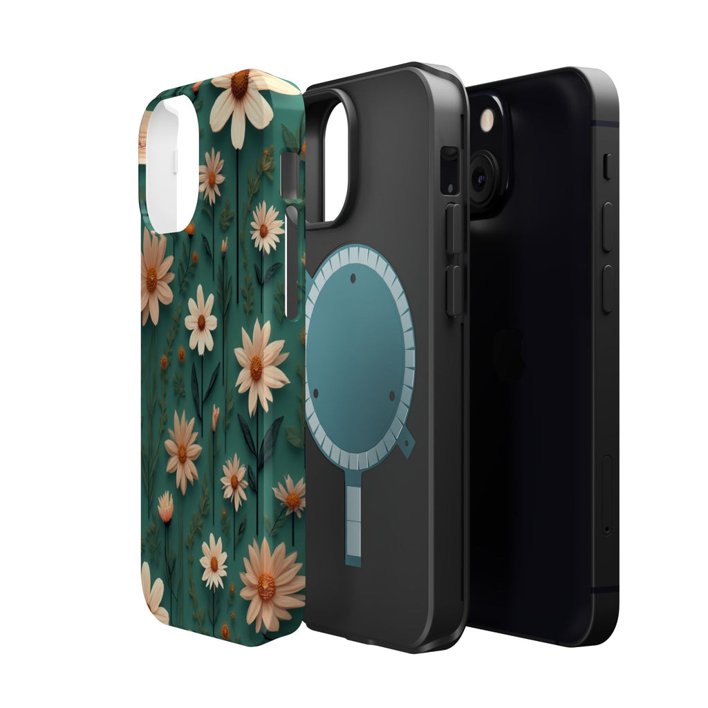 Floral Daisy Magnetic Impact-Resistant Phone Case