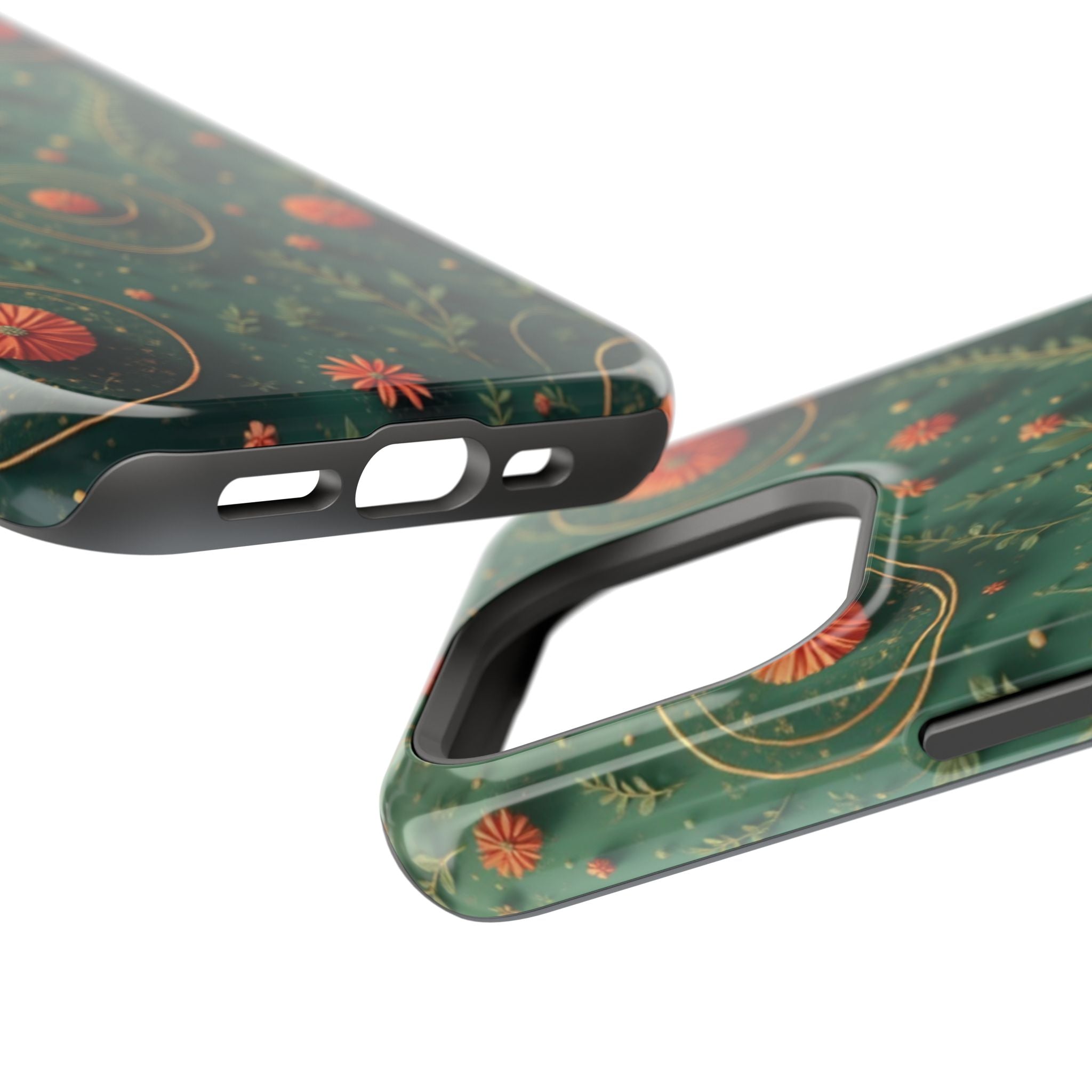 Floral Green Magnetic Impact Phone Case — Protective Botanical Design