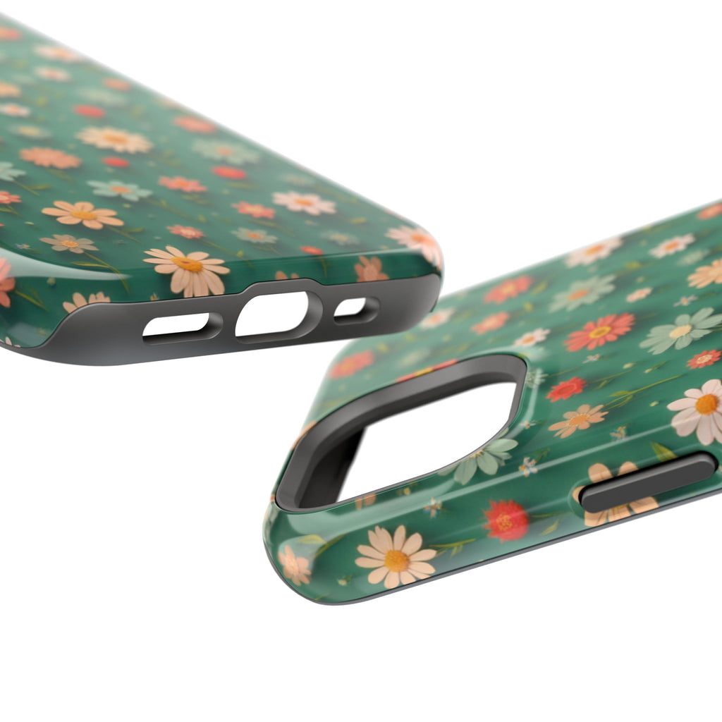 Floral Daisy Magnetic Impact-Resistant Phone Case