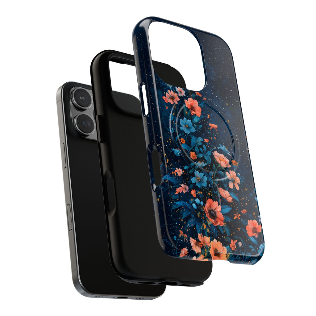 Floral Night Sky Tough Magnetic Phone Case