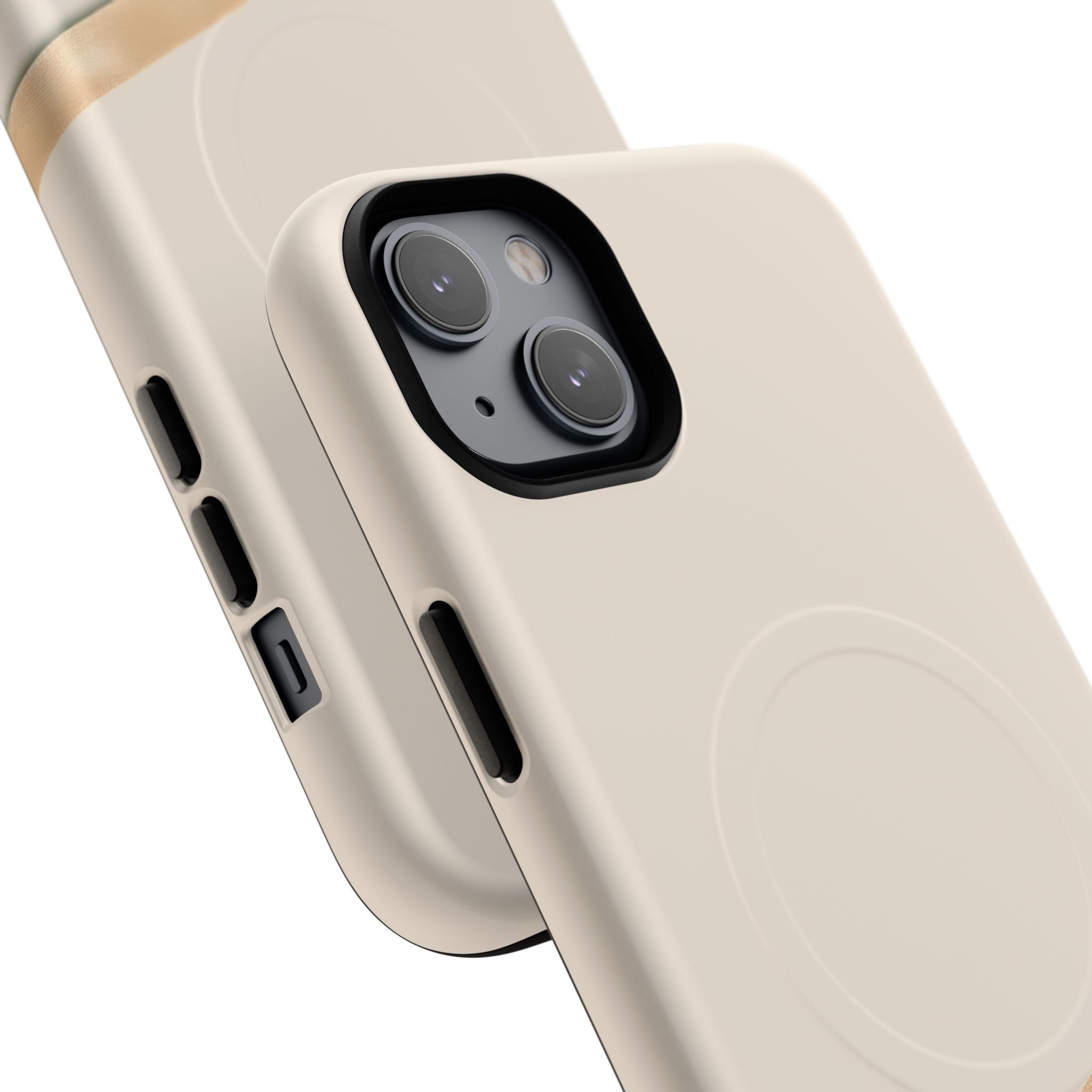 MagSafe Tough Phone Case — Sleek Sandstone with Gold Accent